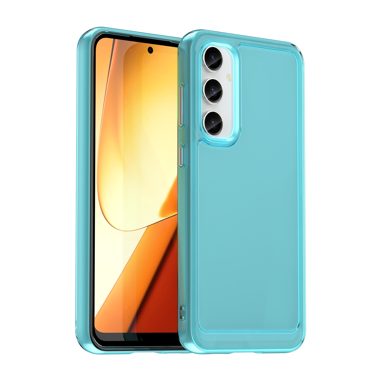 Samsung Galaxy S23 FE Candy Series TPU Phone Case(Transparent Blue) Samsung Galaxy S23 FE Candy Series TPU Phone Case(Transparent Blue)