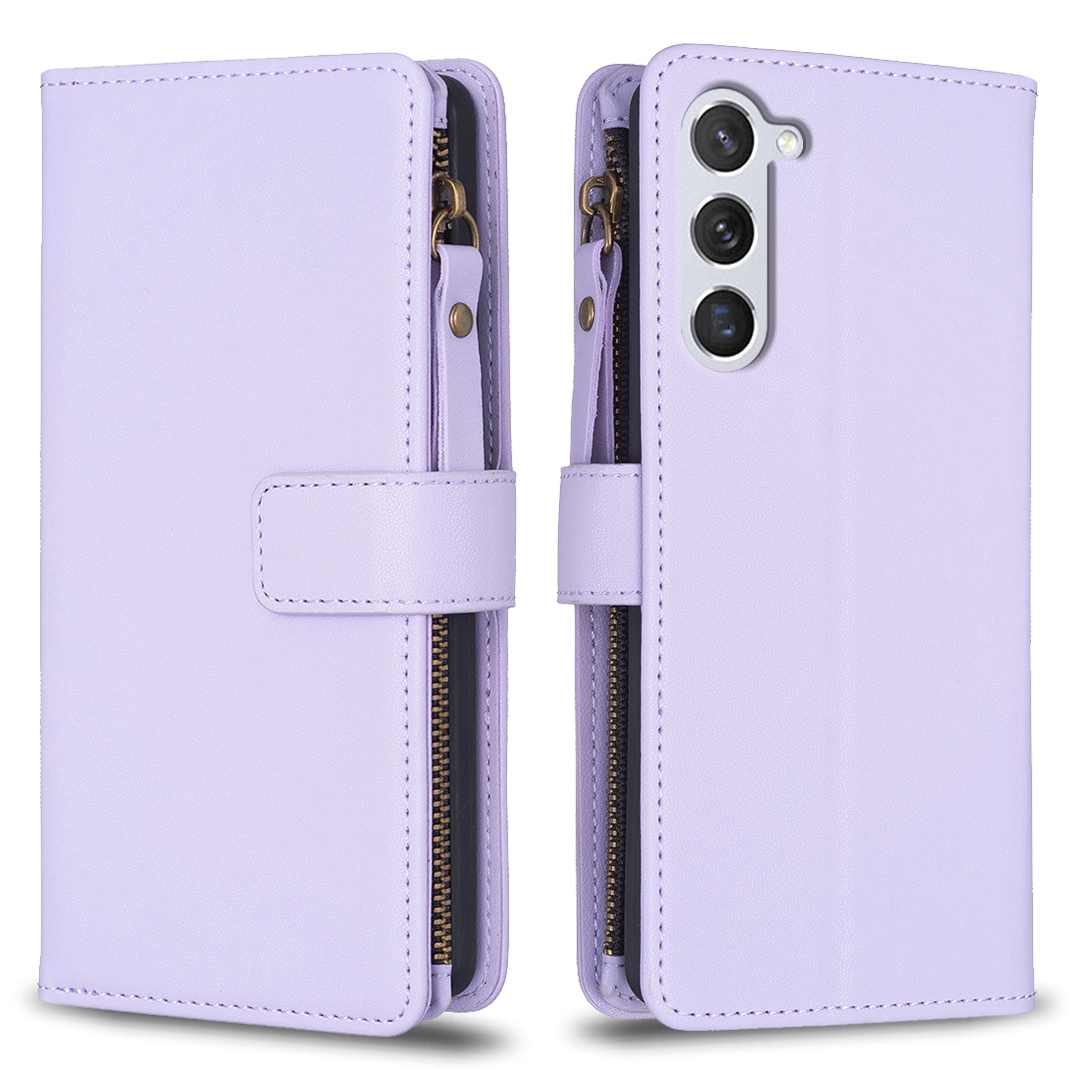 For Samsung Galaxy S24 5G 9 Card Slots Zipper Wallet Leather Flip Phone Case(Light Purple) For Samsung Galaxy S24 5G 9 Card Slots Zipper Wallet Leather Flip Phone Case(Light Purple)