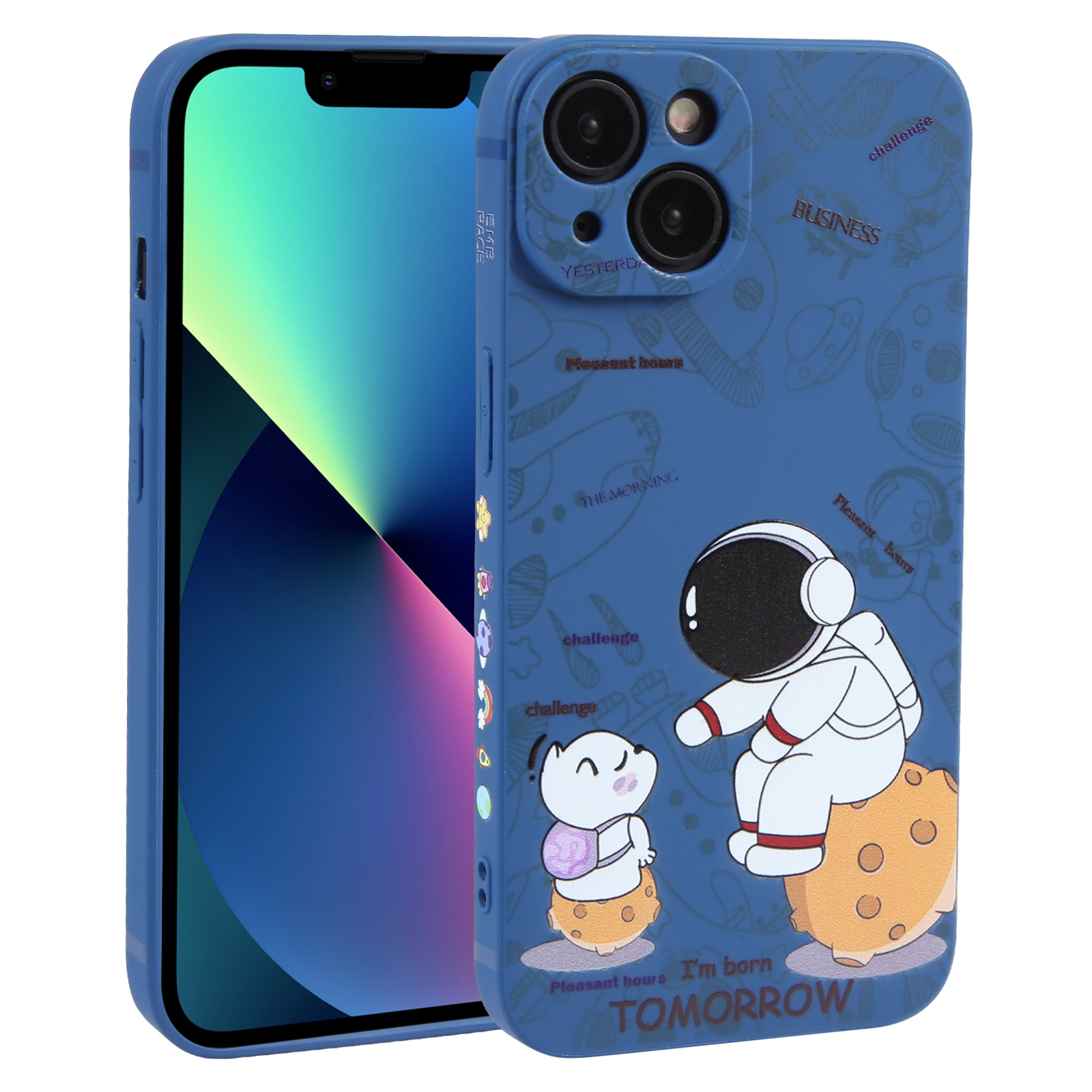 For iPhone 13 mini Astronaut Pattern Frosted TPU Phone Case(Blue) For iPhone 13 mini Astronaut Pattern Frosted TPU Phone Case(Blue)