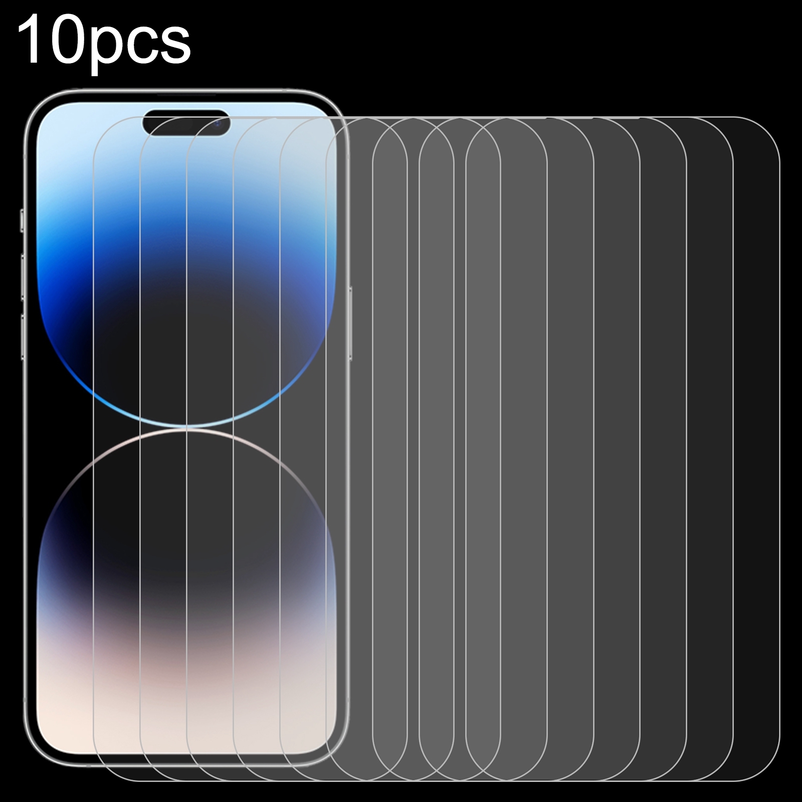 For iPhone 14 Pro 10pcs 0.26mm 9H 2.5D High Aluminum Tempered Glass Film For iPhone 14 Pro 10pcs 0.26mm 9H 2.5D High Aluminum Tempered Glass Film