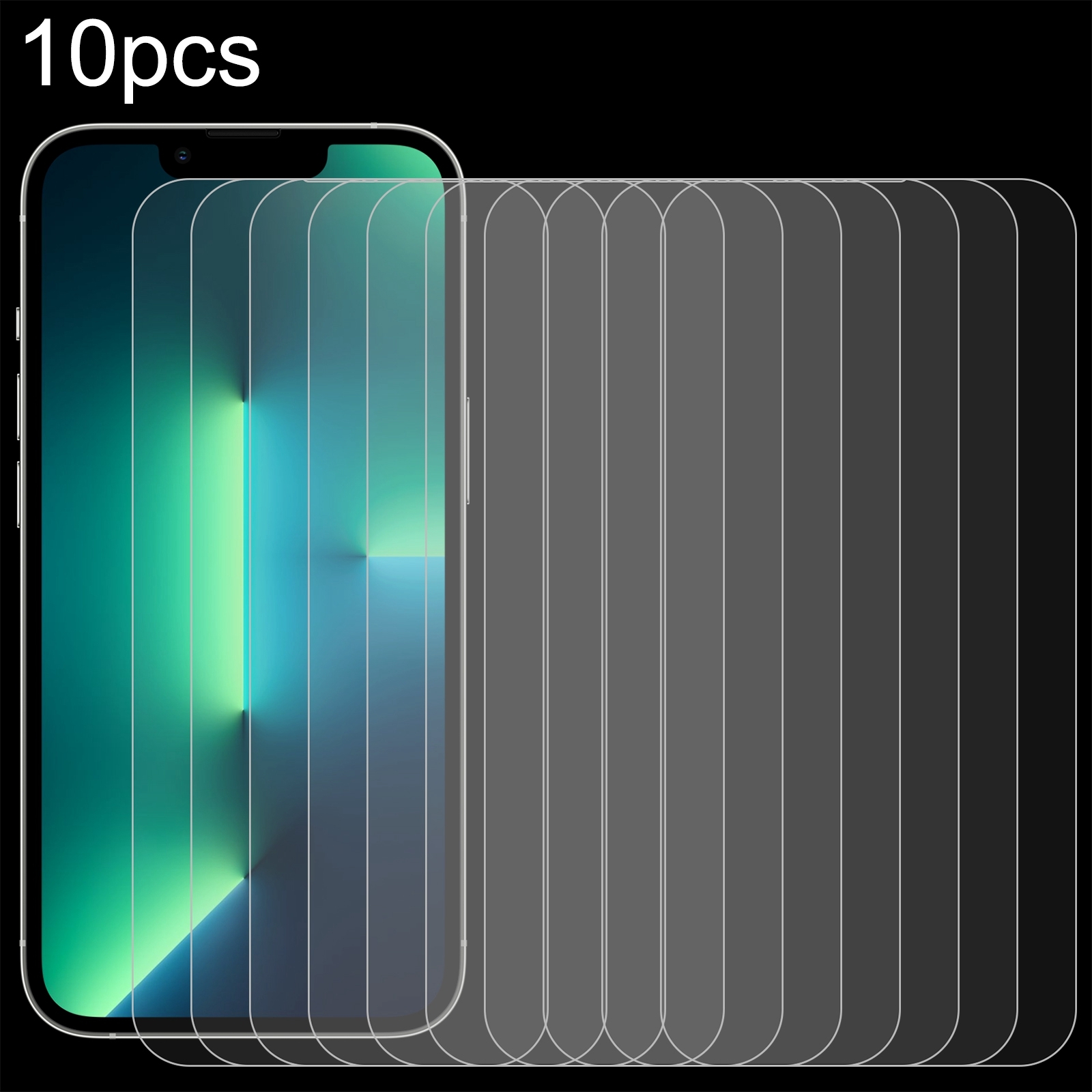 For iPhone 13 Pro Max 10pcs 0.26mm 9H 2.5D High Aluminum Tempered Glass Film For iPhone 13 Pro Max 10pcs 0.26mm 9H 2.5D High Aluminum Tempered Glass Film