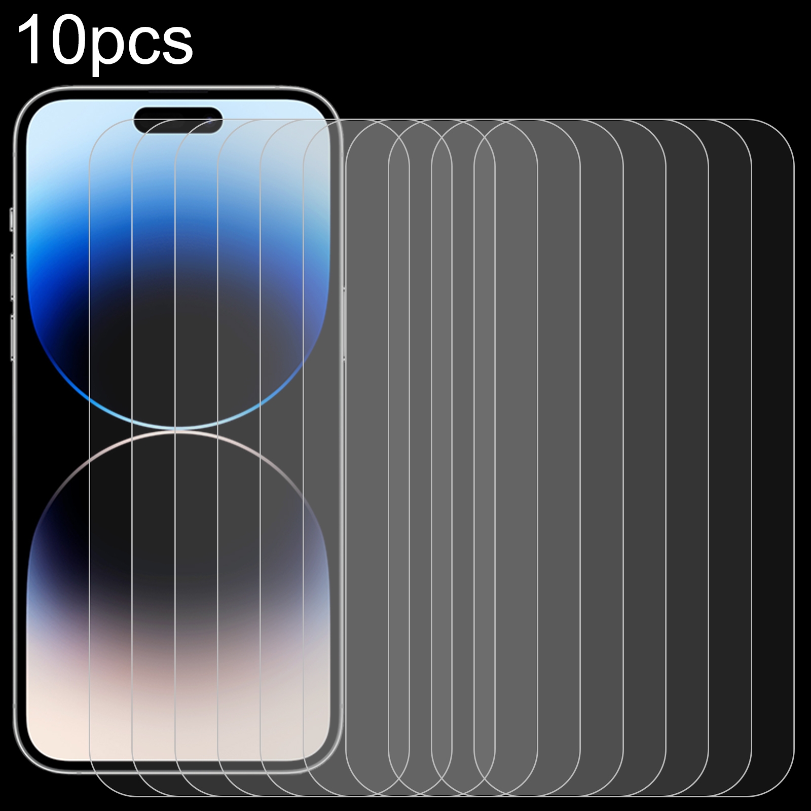For iPhone 15 Plus / 15 Pro Max 10pcs 0.26mm 9H 2.5D High Aluminum Tempered Glass Film For iPhone 15 Plus / 15 Pro Max 10pcs 0.26mm 9H 2.5D High Aluminum Tempered Glass Film