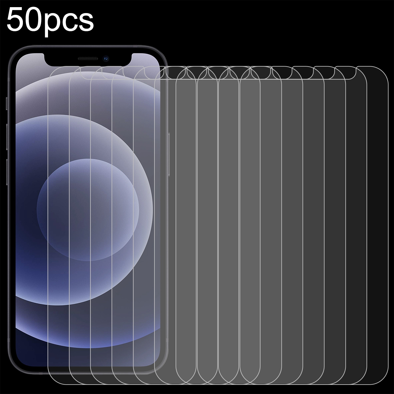 For iPhone 12 mini 50pcs 0.26mm 9H 2.5D High Aluminum Tempered Glass Film For iPhone 12 mini 50pcs 0.26mm 9H 2.5D High Aluminum Tempered Glass Film