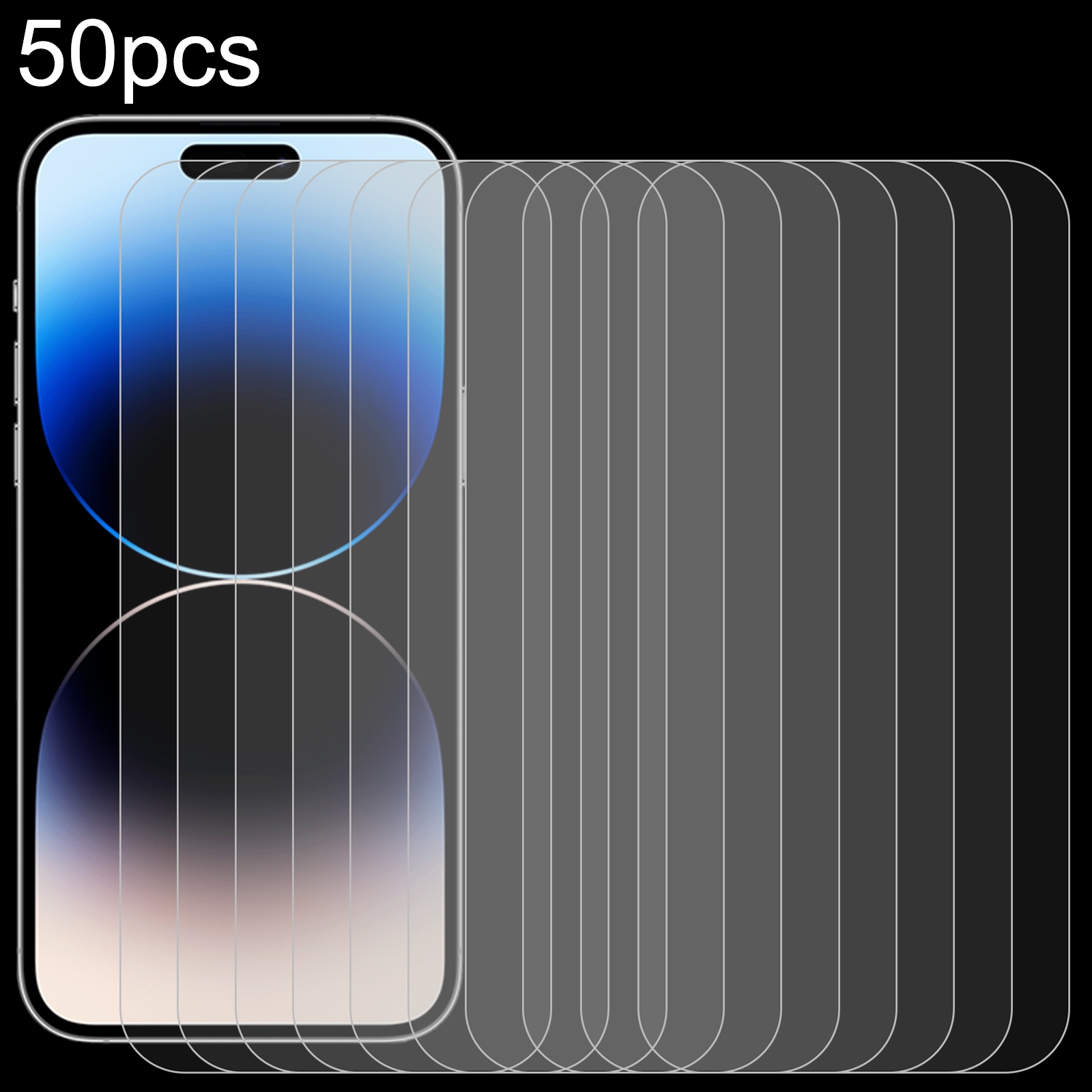 For iPhone 15 Plus / 15 Pro Max 50pcs 0.26mm 9H 2.5D High Aluminum Tempered Glass Film For iPhone 15 Plus / 15 Pro Max 50pcs 0.26mm 9H 2.5D High Aluminum Tempered Glass Film