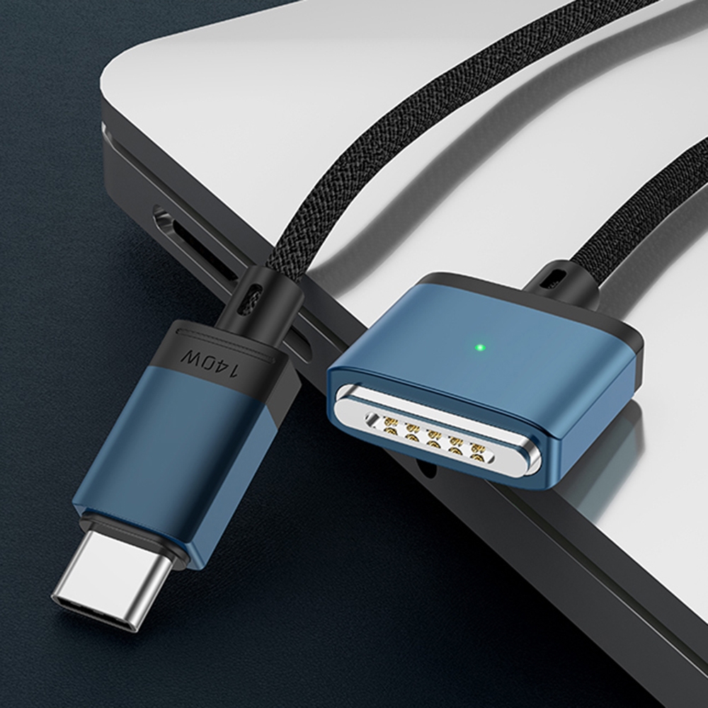 140W Type-C to Magsafe 3 Magnetic Charging Cable, Length:2m(Blue) 140W Type-C to Magsafe 3 Magnetic Charging Cable, Length:2m(Blue)