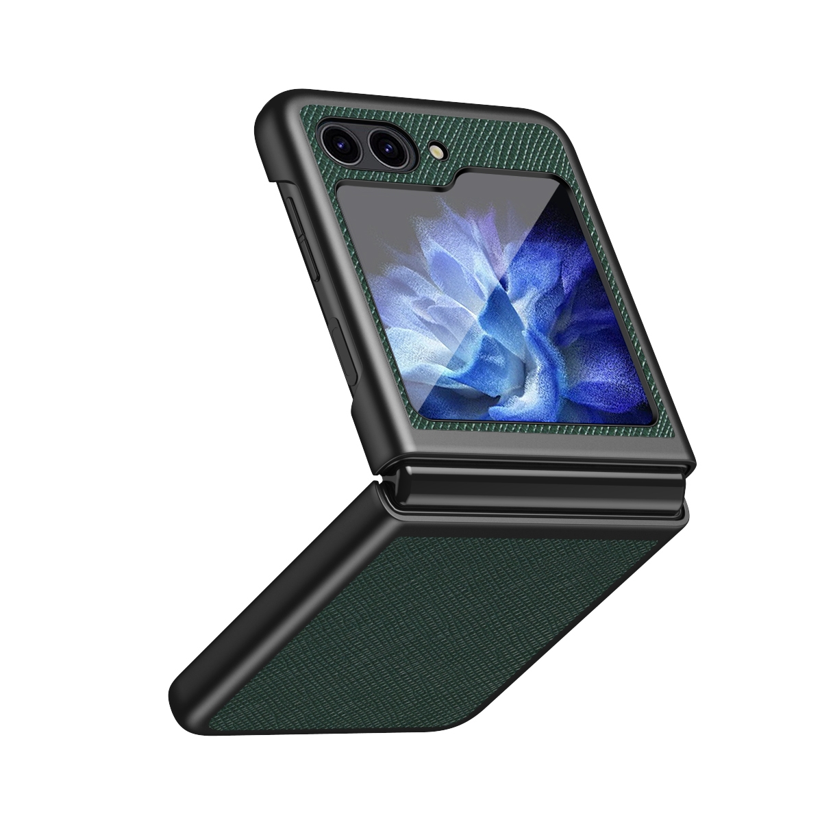 For Samsung Galaxy Z Flip5 Cross Texture All Inclusive Shockproof Protective Phone Case(Green) For Samsung Galaxy Z Flip5 Cross Texture All Inclusive Shockproof Protective Phone Case(Green)