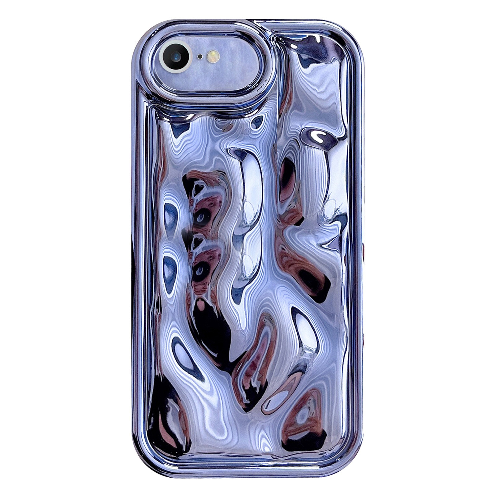 For iPhone SE 2022 /2020 / 8 / 7 Electroplating Meteorite Texture TPU Phone Case(Blue) For iPhone SE 2022 /2020 / 8 / 7 Electroplating Meteorite Texture TPU Phone Case(Blue)