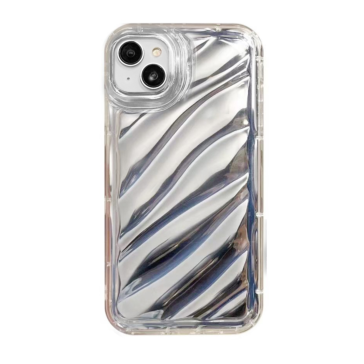 For iPhone 14 Plus Sequin Waves TPU Phone Case(Silver) For iPhone 14 Plus Sequin Waves TPU Phone Case(Silver)