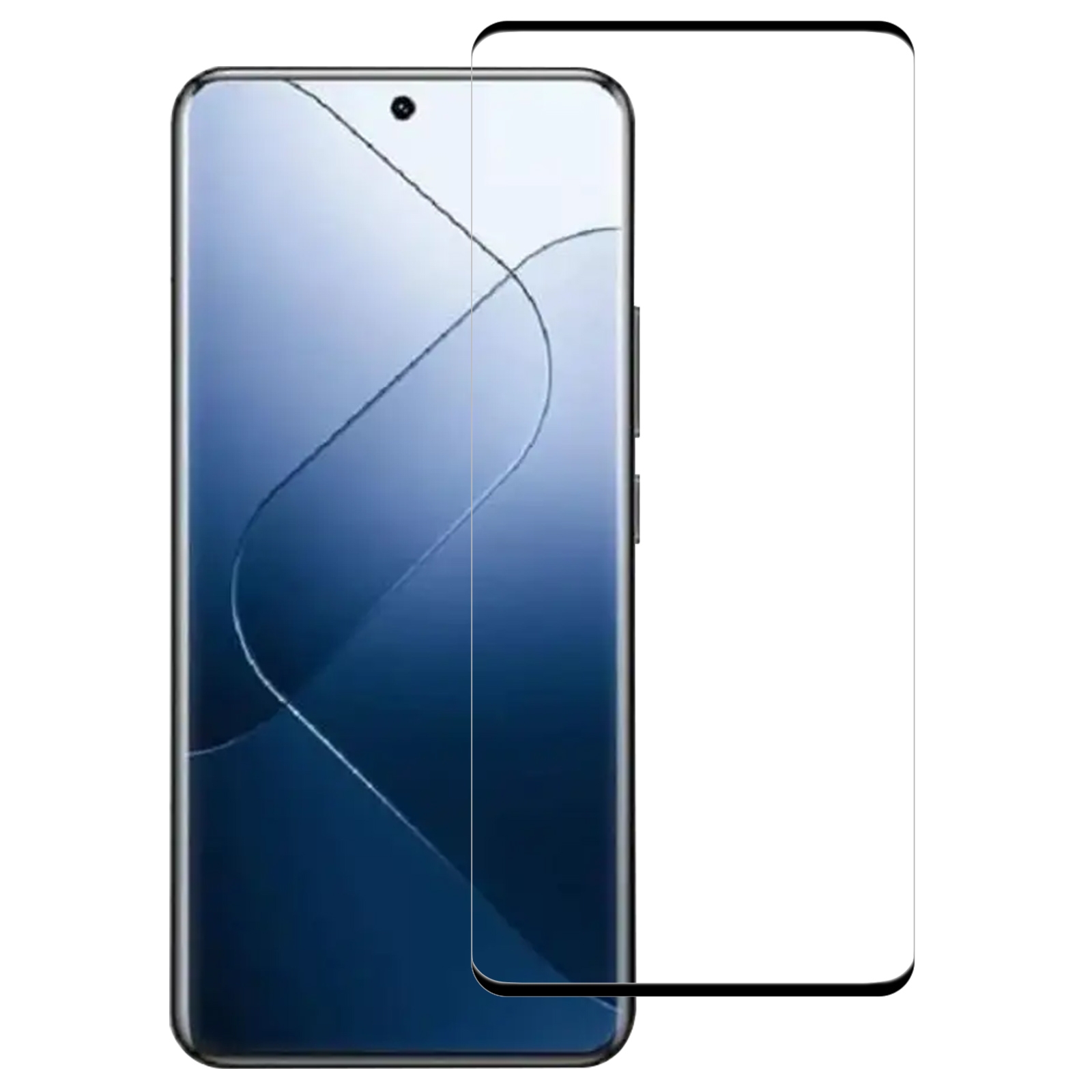 For Xiaomi 15 Pro 9H HD 3D Curved Edge Tempered Glass Film(Black)