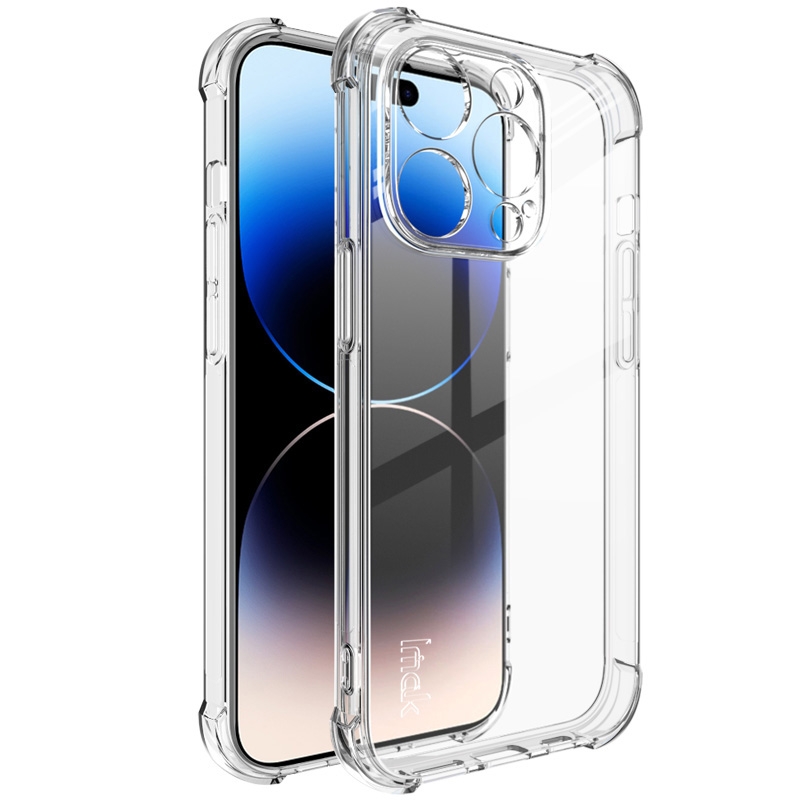 For iPhone 15 Pro imak Shockproof Airbag TPU Phone Case(Transparent) For iPhone 15 Pro imak Shockproof Airbag TPU Phone Case(Transparent)