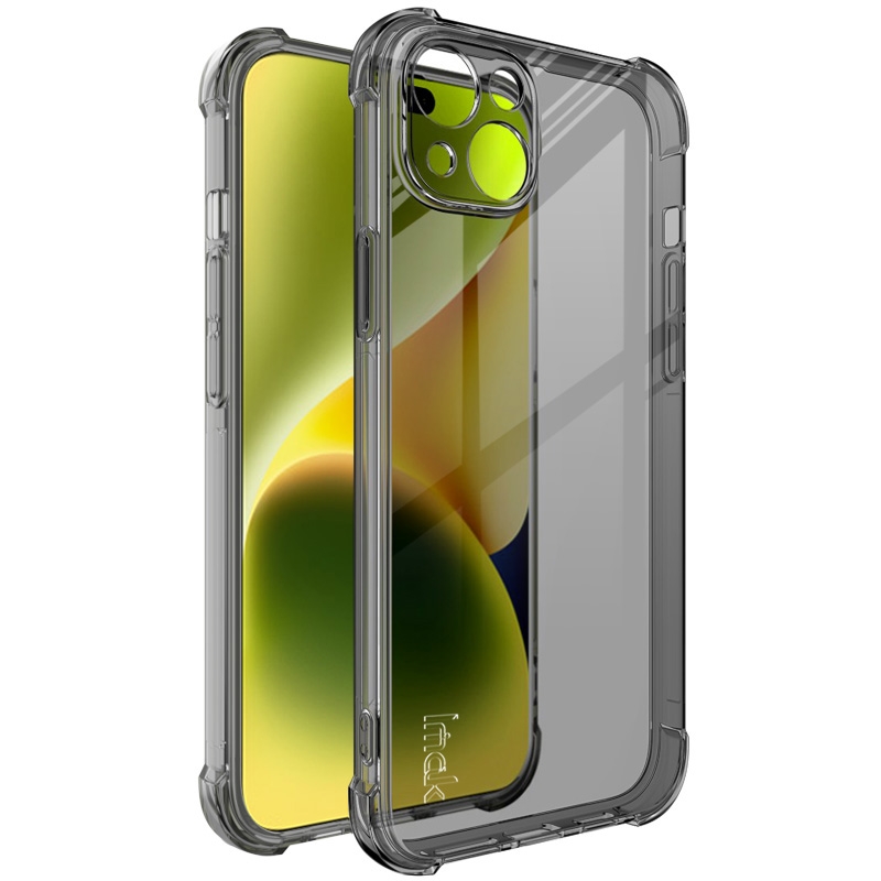 For iPhone 15 imak Shockproof Airbag TPU Phone Case(Transparent Black) For iPhone 15 imak Shockproof Airbag TPU Phone Case(Transparent Black)