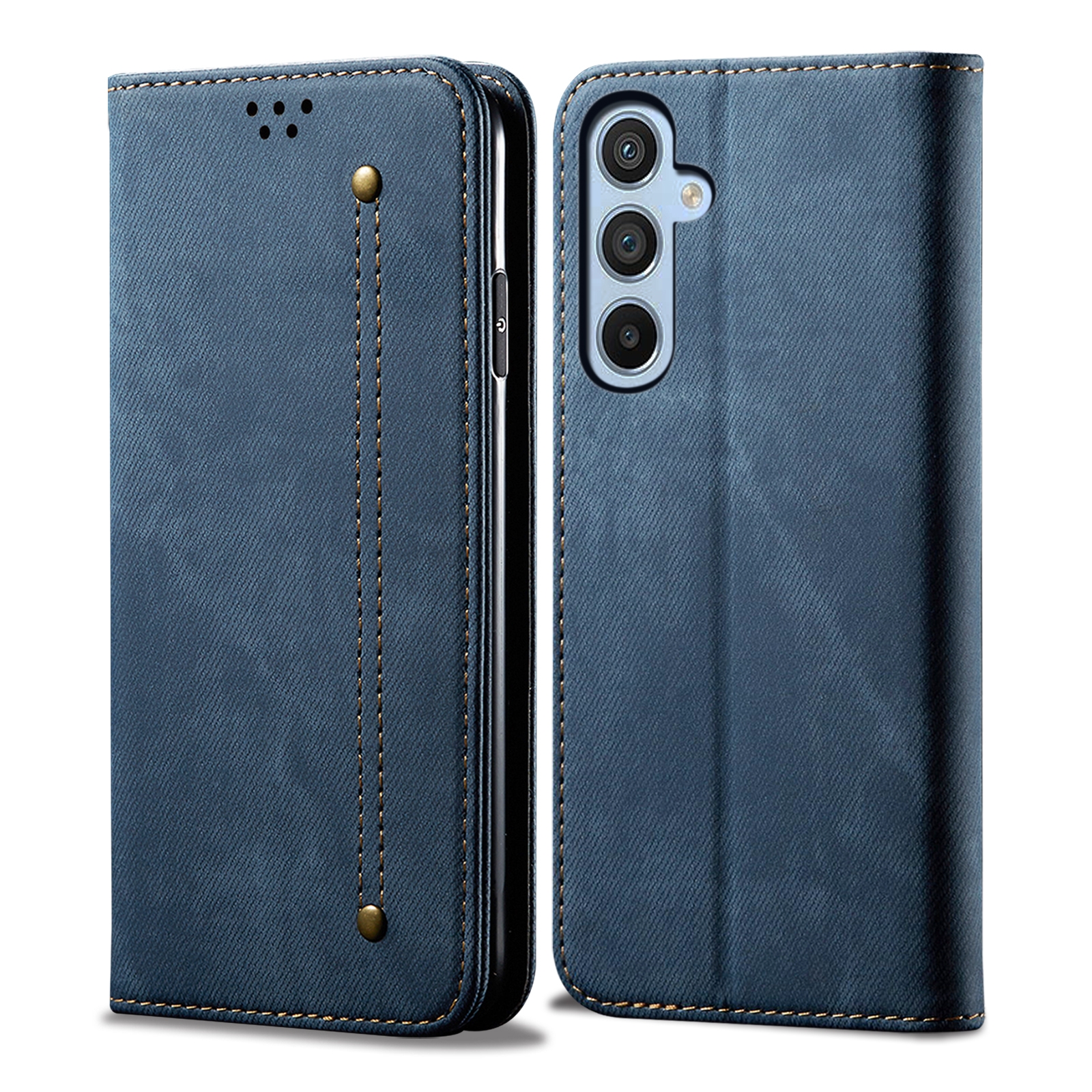 For Samsung Galaxy S23 FE 5G Denim Texture Casual Style Horizontal Flip Leather Case(Blue) For Samsung Galaxy S23 FE 5G Denim Texture Casual Style Horizontal Flip Leather Case(Blue)