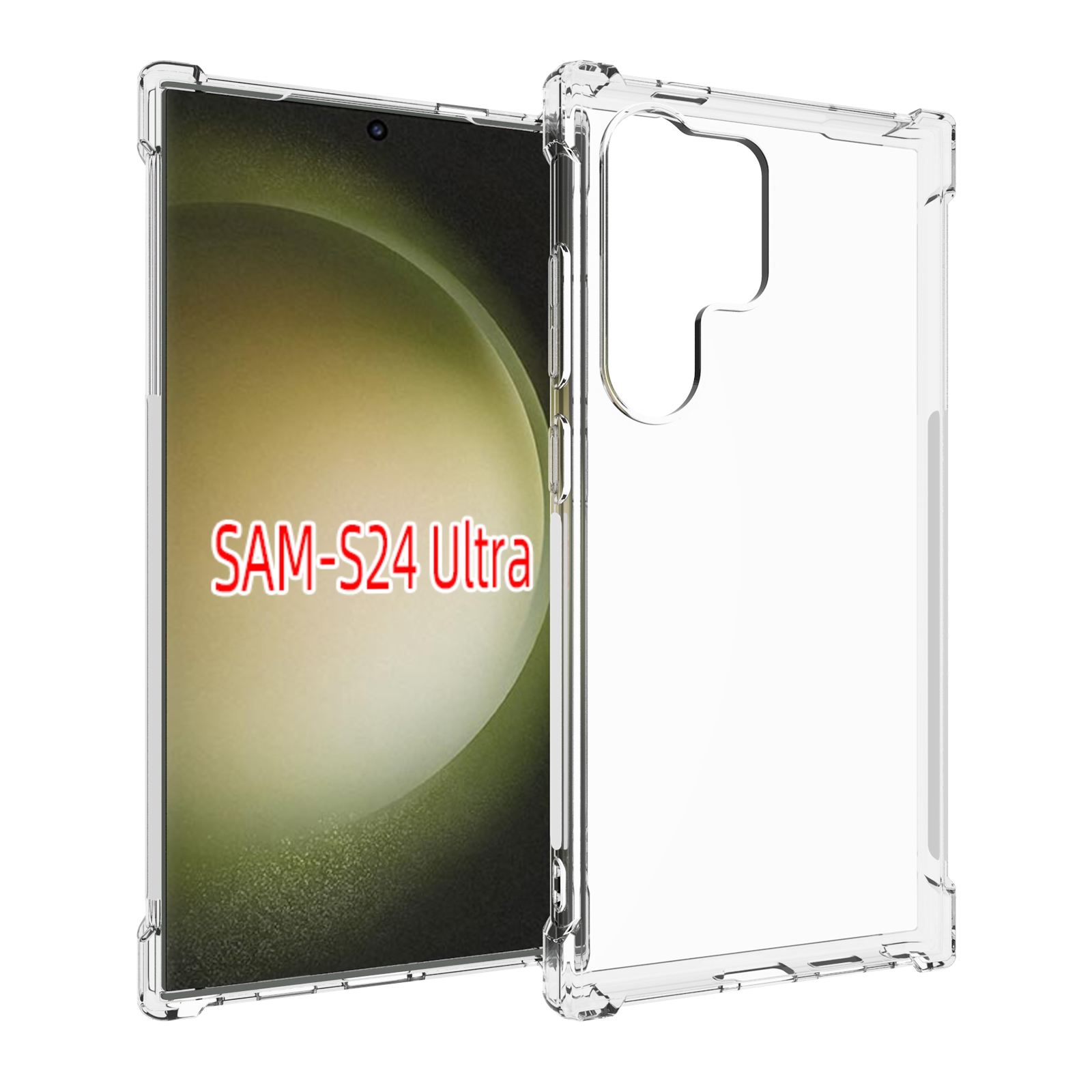 For Samsung Galaxy S24 Ultra 5G Shockproof Non-slip Thickening TPU Phone Case(Transparent) For Samsung Galaxy S24 Ultra 5G Shockproof Non-slip Thickening TPU Phone Case(Transparent)