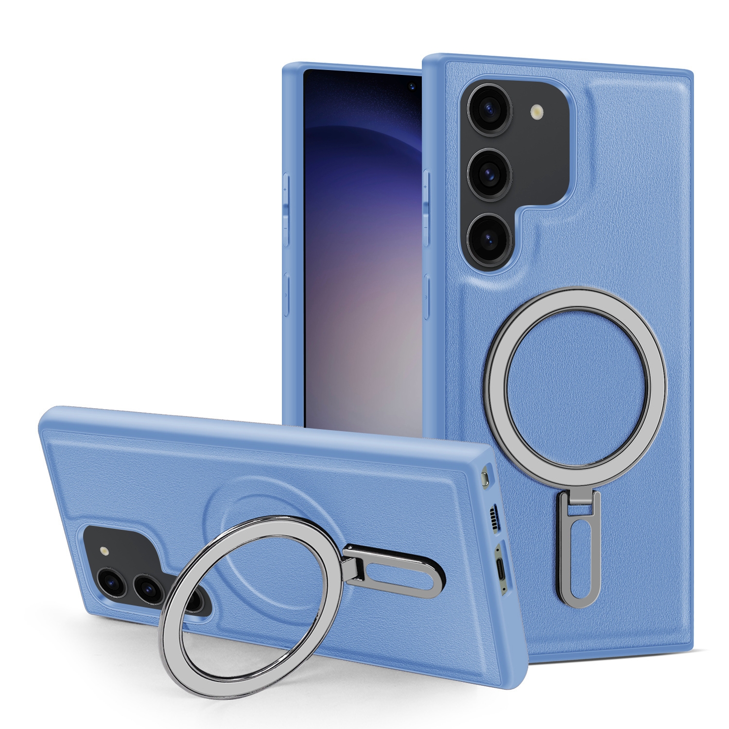 For Samsung Galaxy S23+ 5G MagSafe Magnetic Holder Phone Case(Sierra Blue) For Samsung Galaxy S23+ 5G MagSafe Magnetic Holder Phone Case(Sierra Blue)