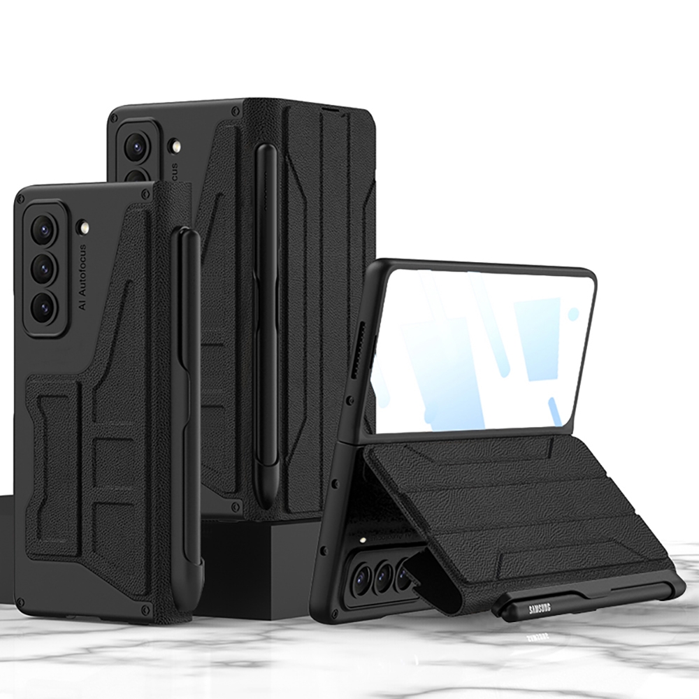 For Samsung Galaxy Z Fold4 GKK Integrated Flip Phone Case with Pen Holder(Black) For Samsung Galaxy Z Fold4 GKK Integrated Flip Phone Case with Pen Holder(Black)