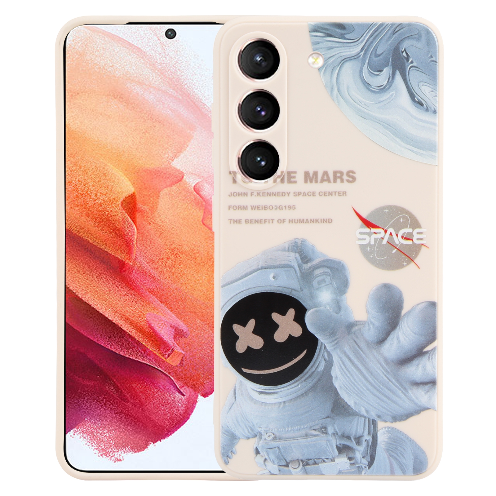 For Samsung Galaxy S21 5G Martian Astronaut Pattern Shockproof Phone Case(White) For Samsung Galaxy S21 5G Martian Astronaut Pattern Shockproof Phone Case(White)