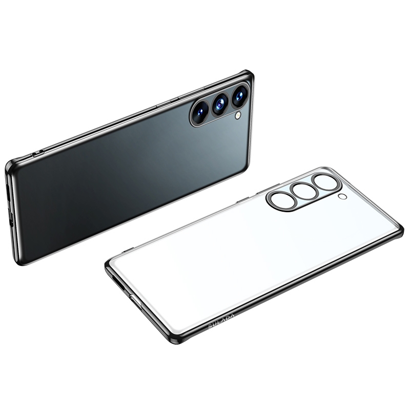 For Samsung Galaxy S23+ 5G SULADA Electroplating Frosted TPU Phone Case(Black) For Samsung Galaxy S23+ 5G SULADA Electroplating Frosted TPU Phone Case(Black)