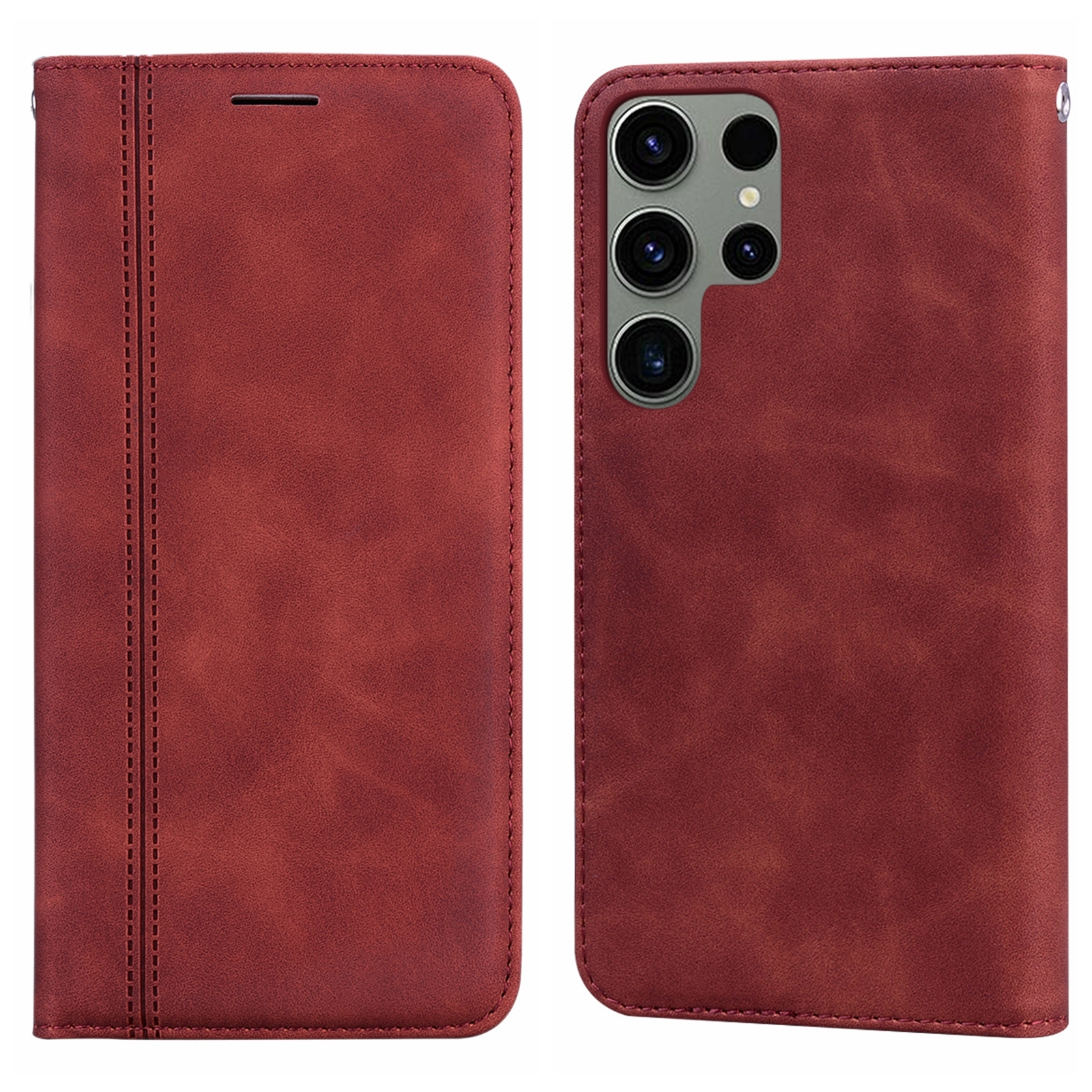 ForSamsung Galaxy S24 Ultra Frosted Business Magnetic Horizontal Flip PU Phone Case(Brown) ForSamsung Galaxy S24 Ultra Frosted Business Magnetic Horizontal Flip PU Phone Case(Brown)