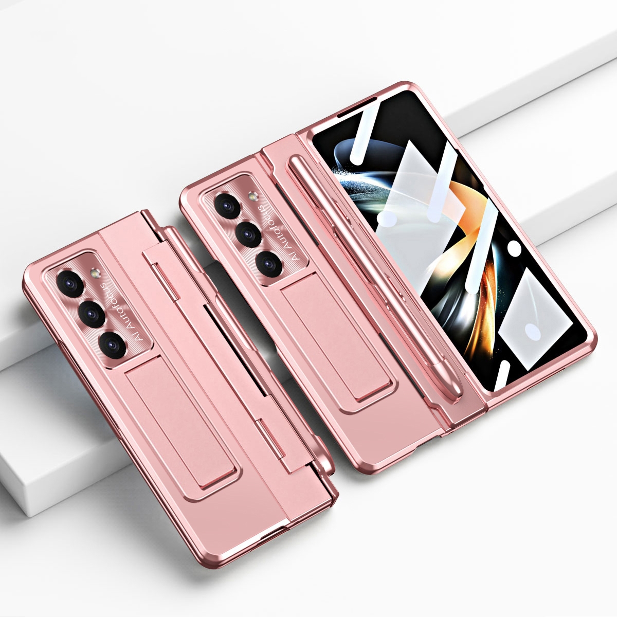 For Samsung Galaxy Z Fold5 5G Integrated Folding Hinge Phone Case with Stylus(Rose Gold) For Samsung Galaxy Z Fold5 5G Integrated Folding Hinge Phone Case with Stylus(Rose Gold)