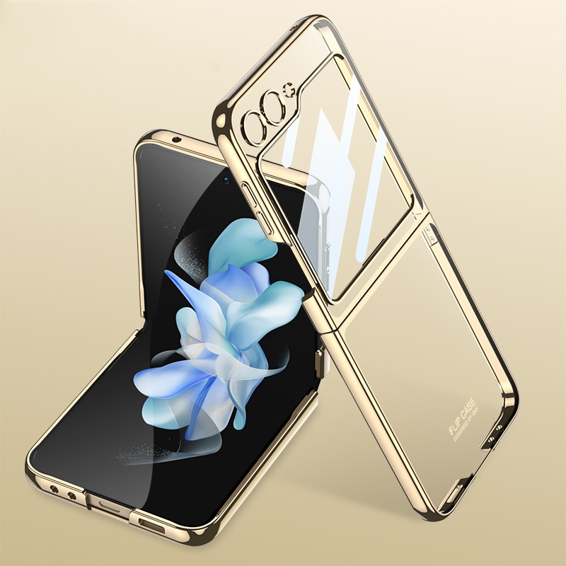 For Samsung Galaxy Z Flip5 GKK Integrated Electroplating Full Coverage Phone Case(Gold) For Samsung Galaxy Z Flip5 GKK Integrated Electroplating Full Coverage Phone Case(Gold)