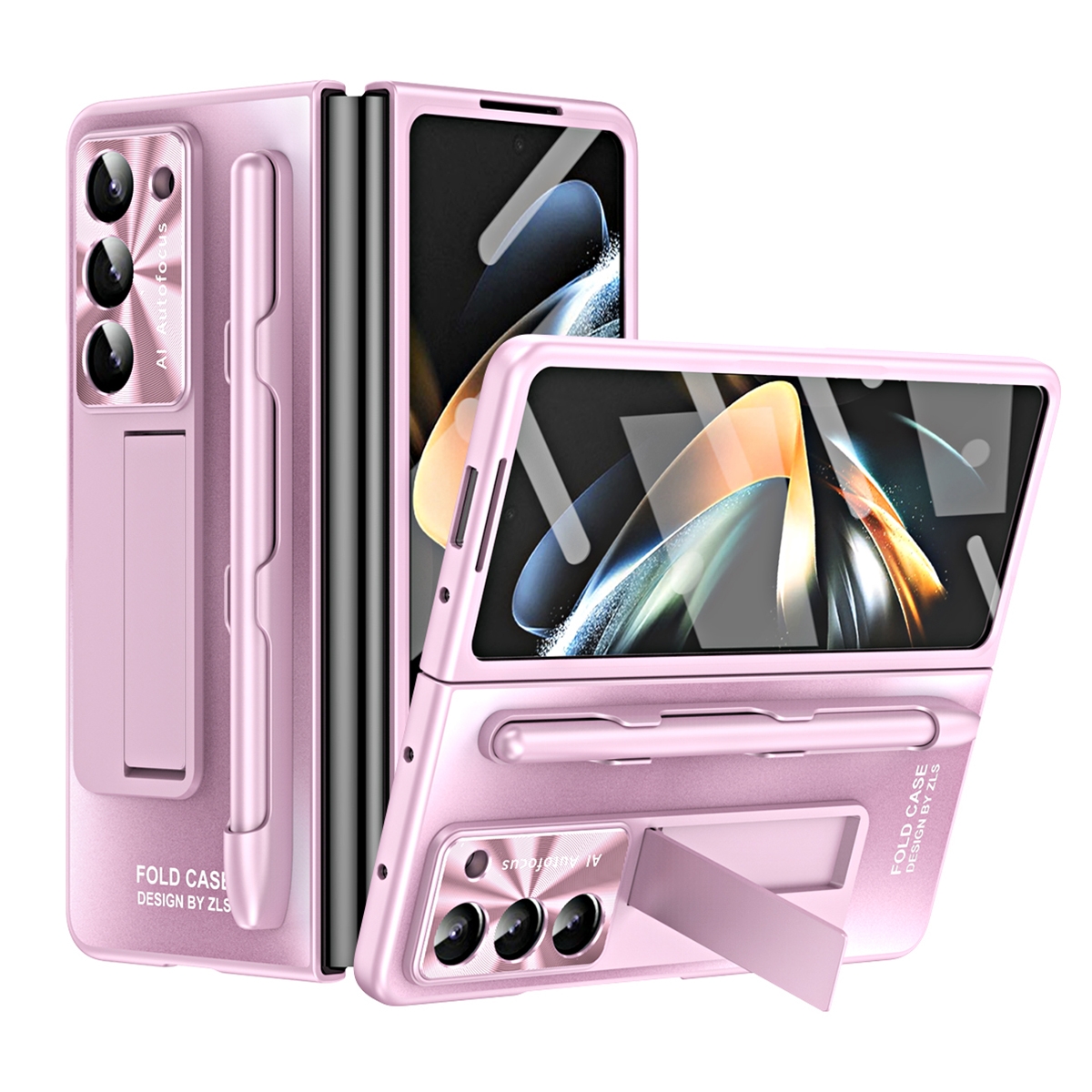 For Samsung Galaxy Z Fold5 5G Integrated AG Matte Folding Phone Case with Pen Slot(Pink) For Samsung Galaxy Z Fold5 5G Integrated AG Matte Folding Phone Case with Pen Slot(Pink)