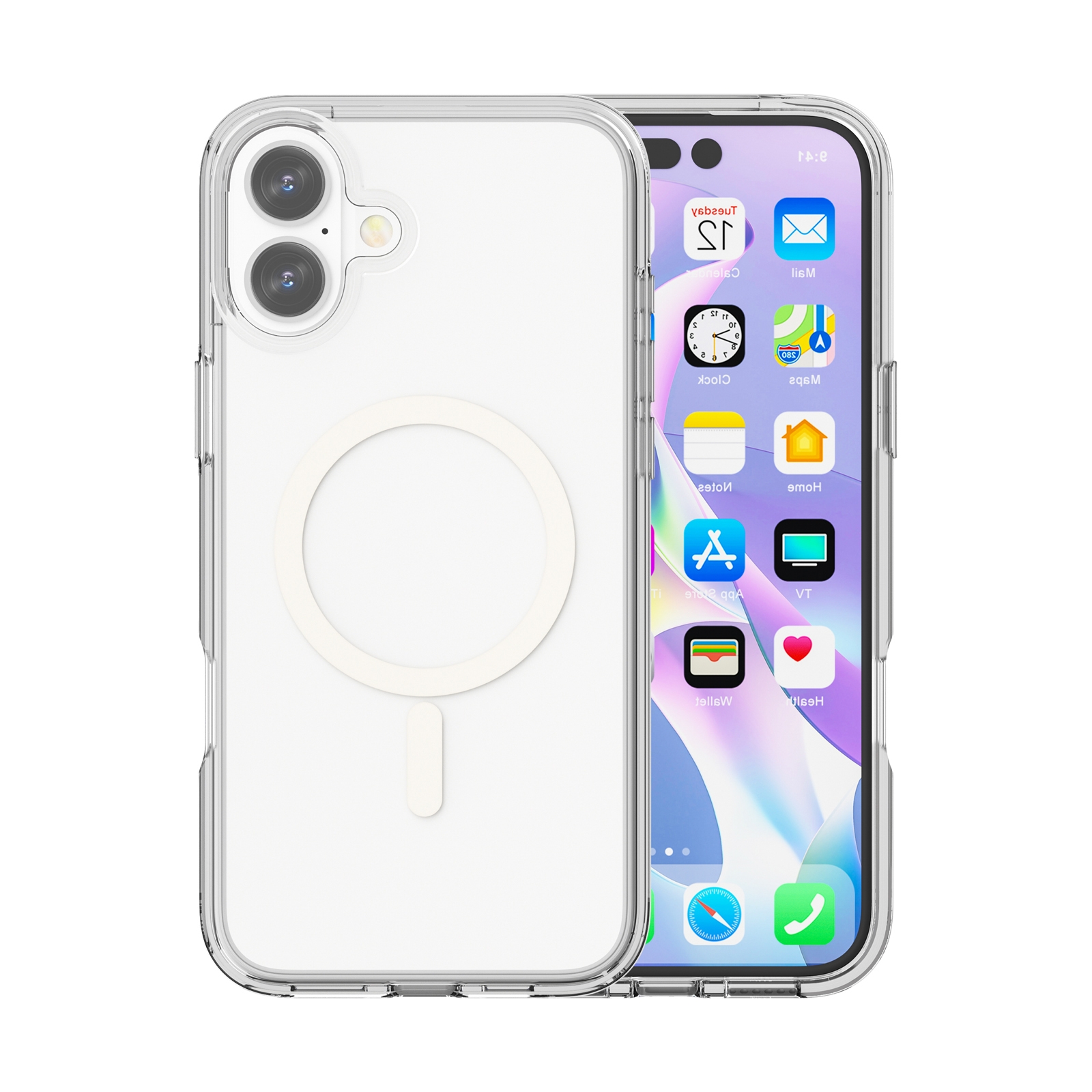 For iPhone 16 Terminator Style Transparent MagSafe Magnetic Phone Case(Transparent) For iPhone 16 Terminator Style Transparent MagSafe Magnetic Phone Case(Transparent)