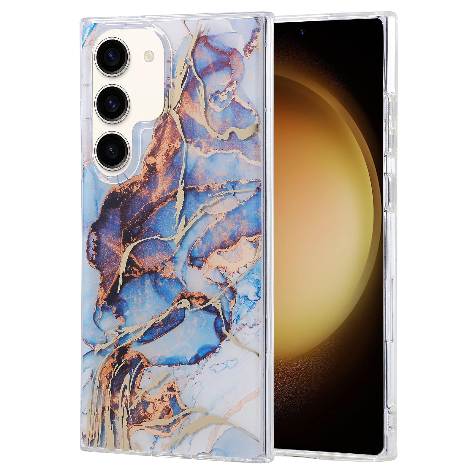 For Samsung Galaxy S22 Ultra 5G Coloured Glaze Marble Phone Case(Purple Grey) For Samsung Galaxy S22 Ultra 5G Coloured Glaze Marble Phone Case(Purple Grey)