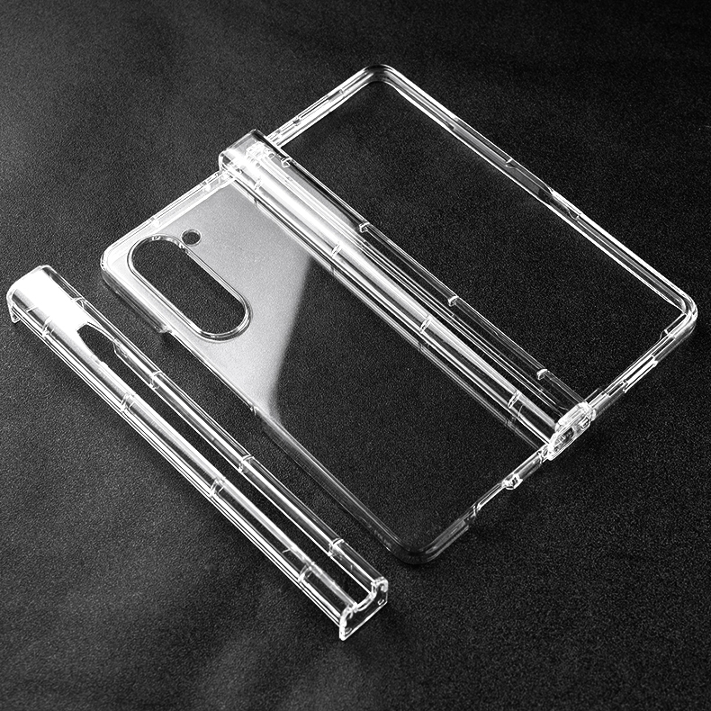 For Samsung Galaxy Z Fold6 3 in 1 PC Transparent Shockproof Protective Phone Case(Transparent) For Samsung Galaxy Z Fold6 3 in 1 PC Transparent Shockproof Protective Phone Case(Transparent)