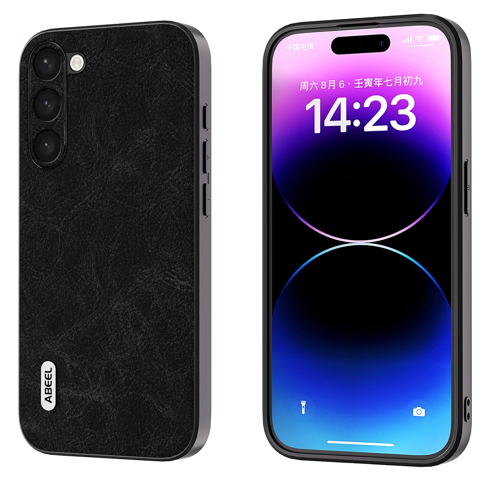 For Samsung Galaxy S23 5G ABEEL Dream Litchi Texture PU Phone Case(Black)