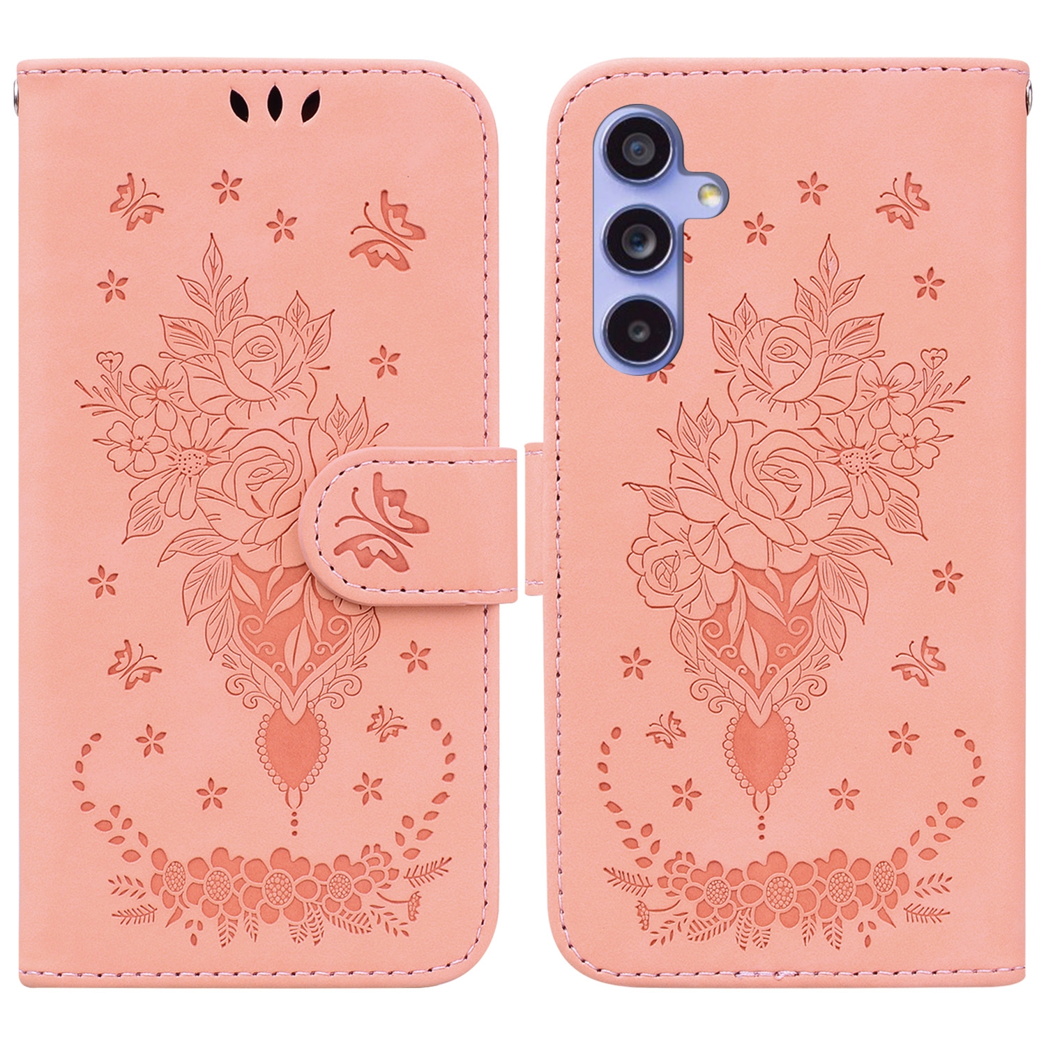 For Samsung Galaxy S23 FE 5G Butterfly Rose Embossed Leather Phone Case(Pink) For Samsung Galaxy S23 FE 5G Butterfly Rose Embossed Leather Phone Case(Pink)