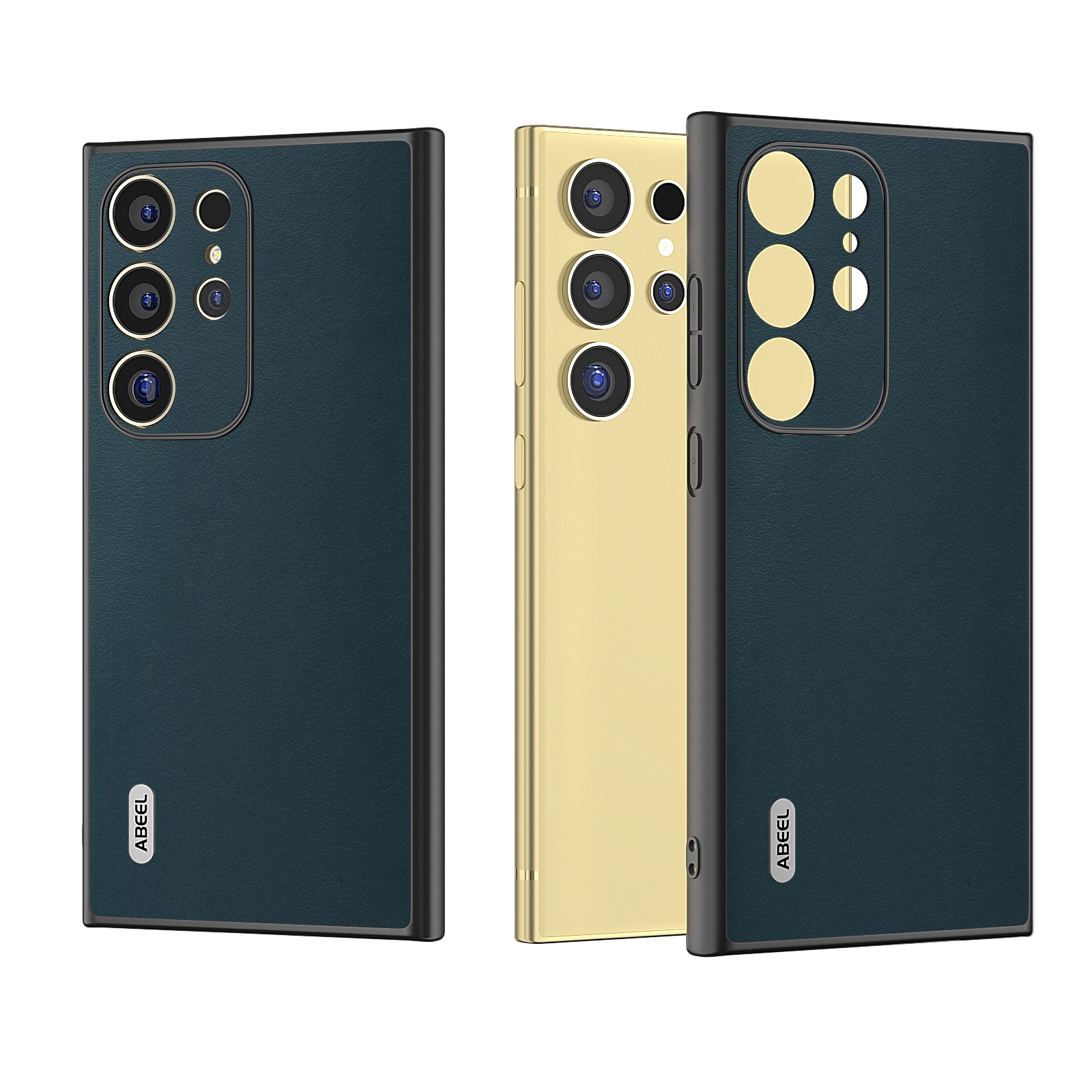 For Samsung Galaxy S24 Ultra 5G ABEEL Genuine Leather Xiaoya Series Phone Case(Dark Green) For Samsung Galaxy S24 Ultra 5G ABEEL Genuine Leather Xiaoya Series Phone Case(Dark Green)