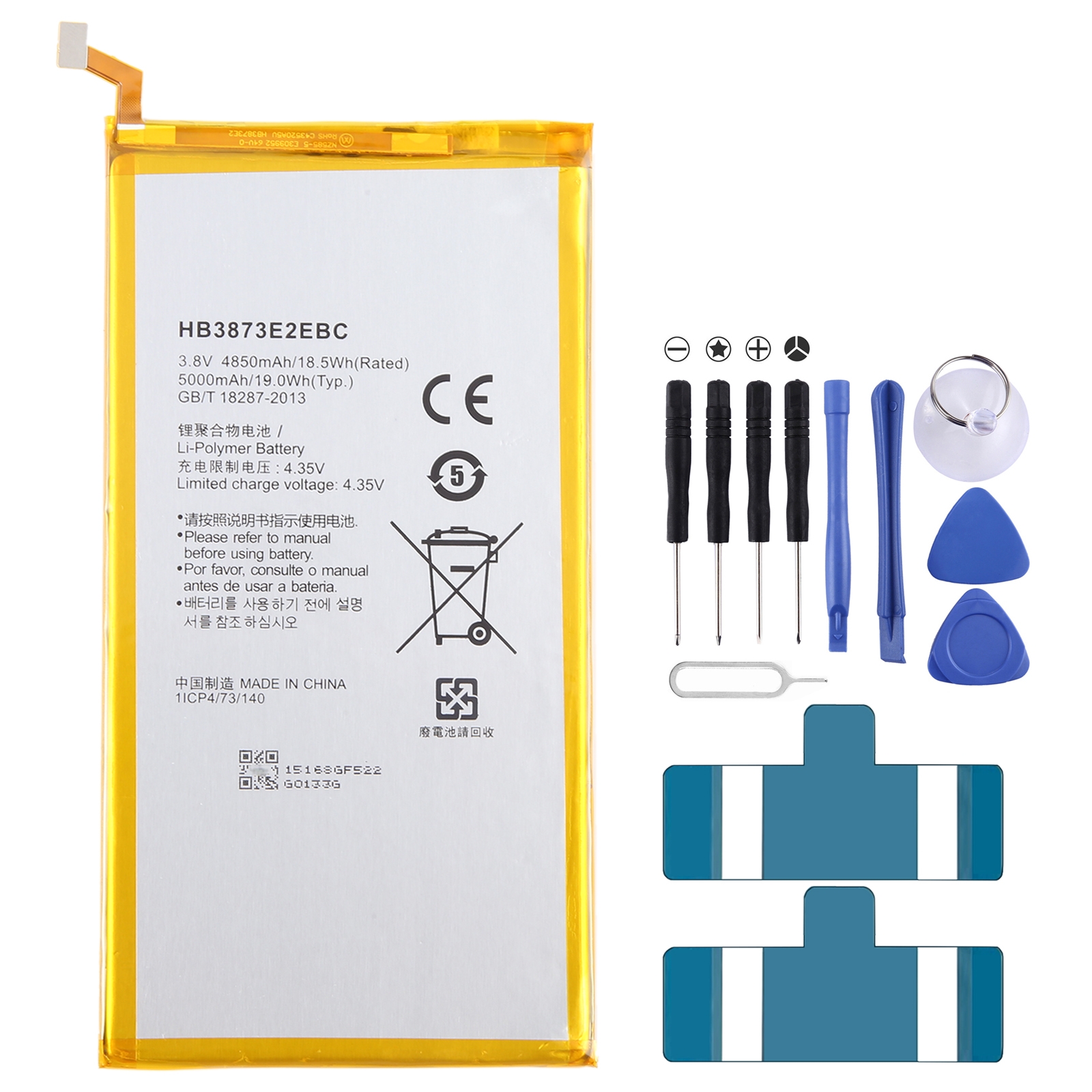 HB3873E2EBC 5000mAh Battery Replacement For Huawei Mediapad Honor X1 X2