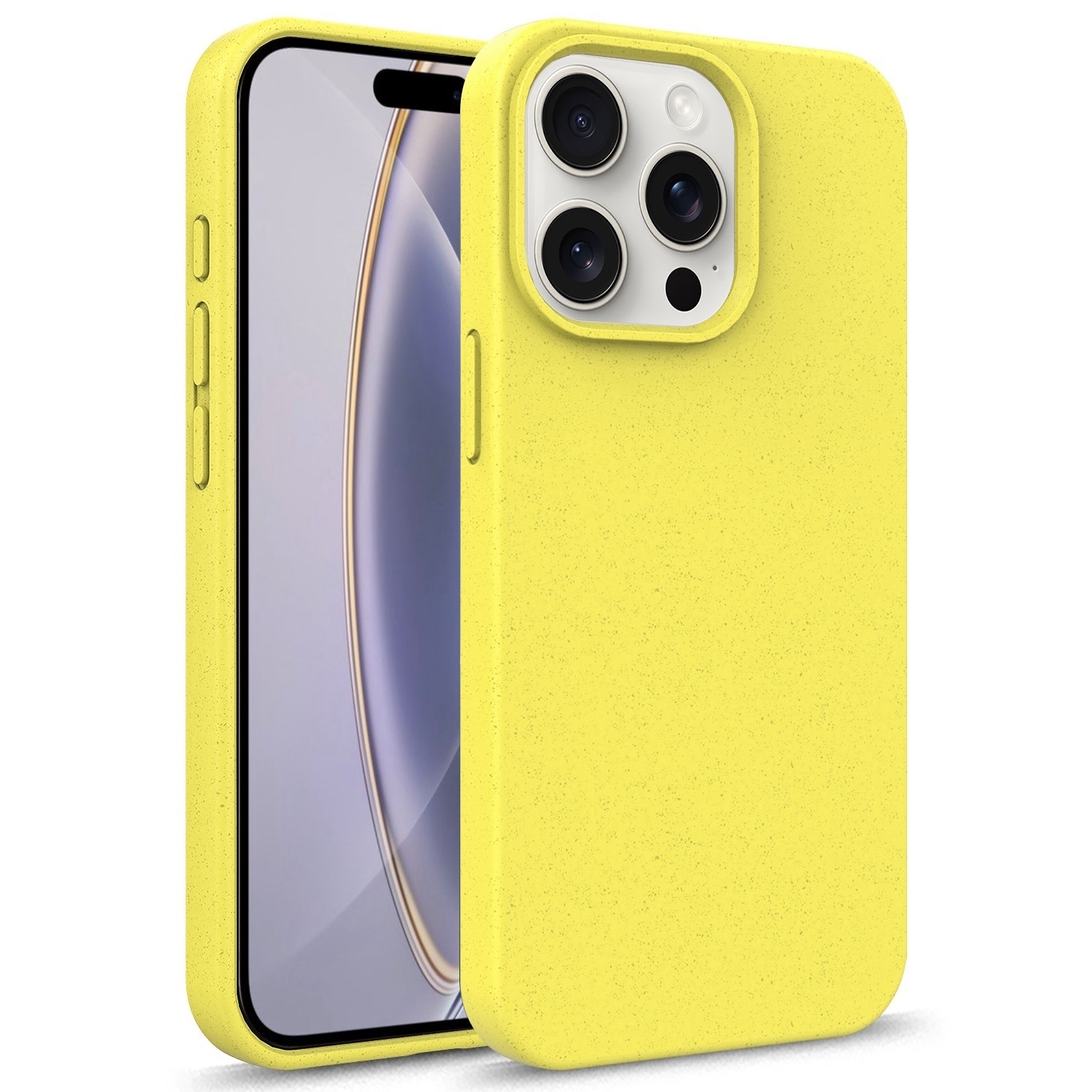 For iPhone 16 Pro Starry Series Shockproof Straw Material + TPU Protective Case(Yellow) For iPhone 16 Pro Starry Series Shockproof Straw Material + TPU Protective Case(Yellow)