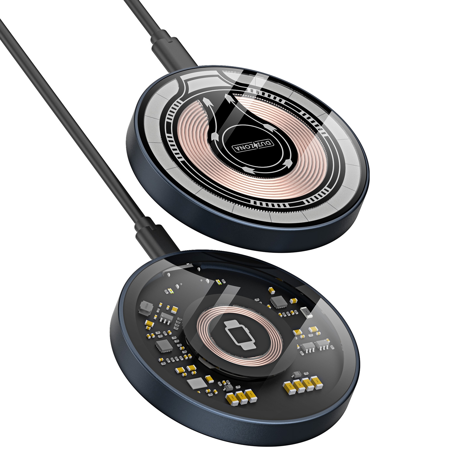 DUZZONA W13 15W Transparent MagSafe Magnetic Suction Wireless Charger DUZZONA W13 15W Transparent MagSafe Magnetic Suction Wireless Charger