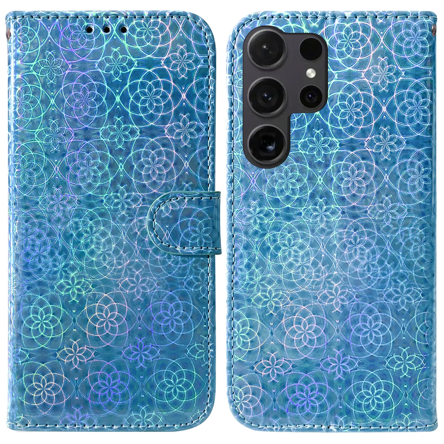 For Samsung Galaxy S24 Ultra 5G Colorful Magnetic Buckle Leather Phone Case(Blue) For Samsung Galaxy S24 Ultra 5G Colorful Magnetic Buckle Leather Phone Case(Blue)