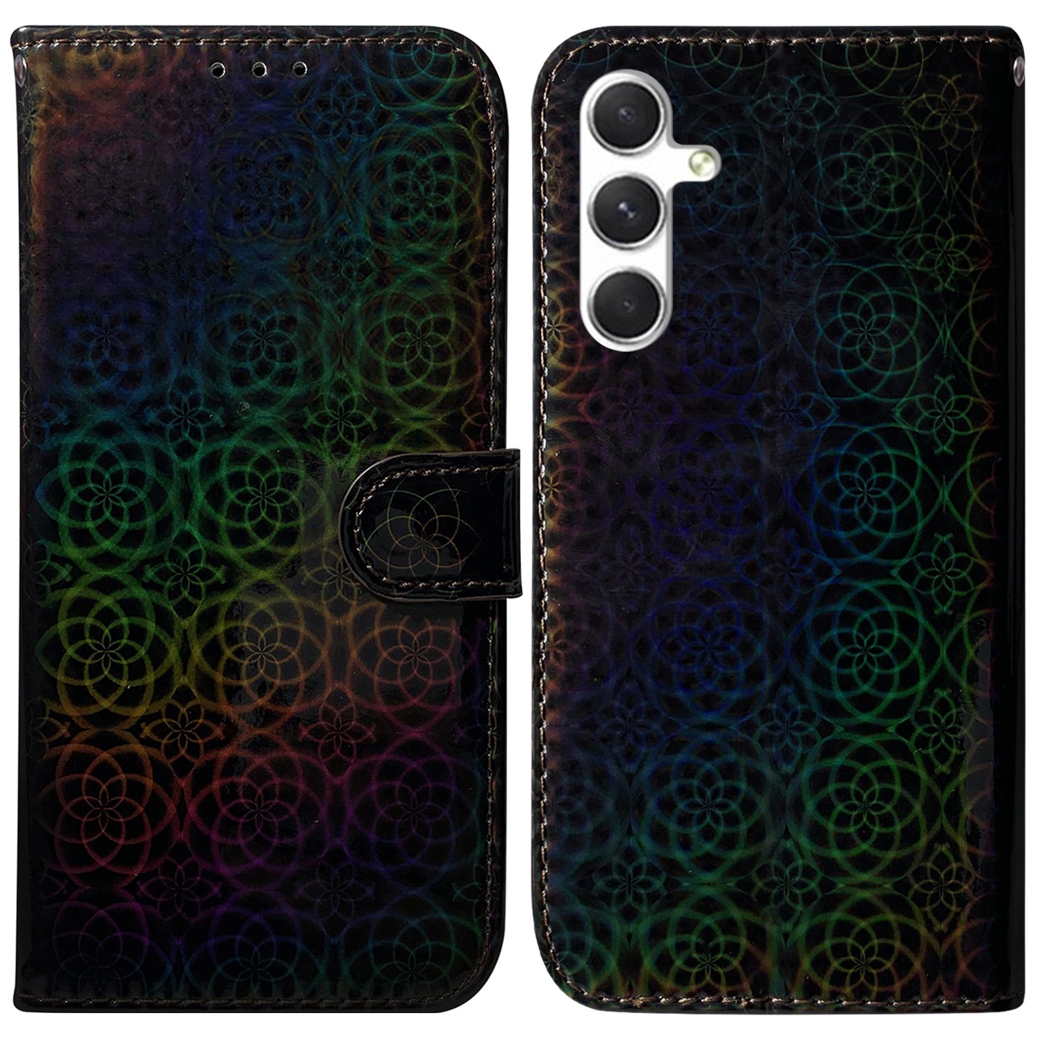 For Samsung Galaxy S24 5G Colorful Magnetic Buckle Leather Phone Case(Black) For Samsung Galaxy S24 5G Colorful Magnetic Buckle Leather Phone Case(Black)