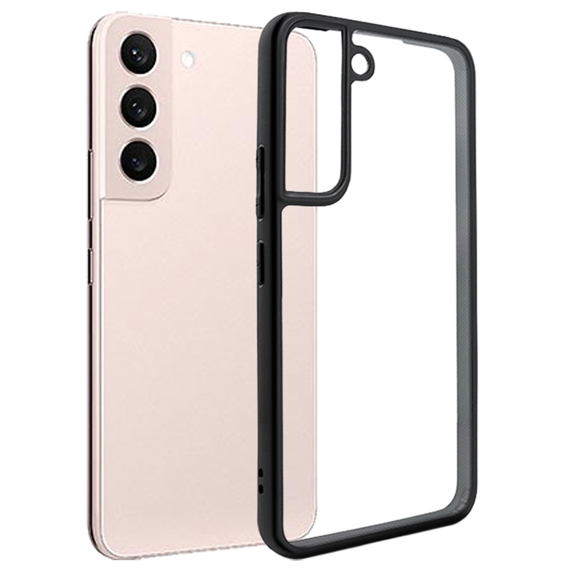 For Samsung Galaxy S22 5G Frosted TPU + Transparent PC Phone Case(Black) For Samsung Galaxy S22 5G Frosted TPU + Transparent PC Phone Case(Black)