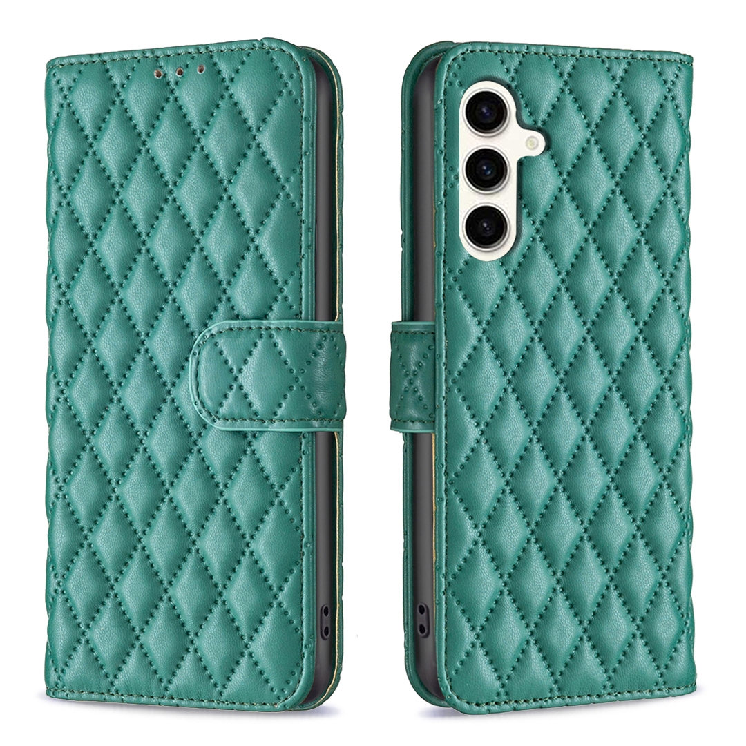 For Samsung Galaxy S23 FE 5G Diamond Lattice Wallet Flip Leather Phone Case(Green) For Samsung Galaxy S23 FE 5G Diamond Lattice Wallet Flip Leather Phone Case(Green)
