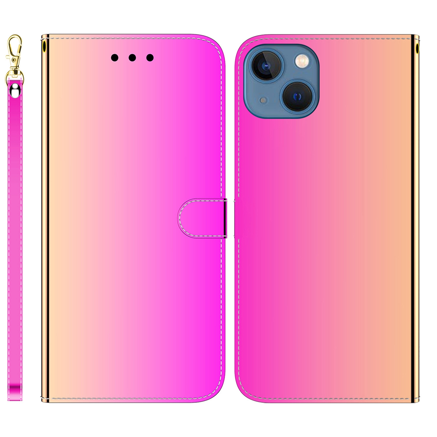 For iPhone 15 Plus Imitated Mirror Surface Leather Phone Case(Gradient Color) For iPhone 15 Plus Imitated Mirror Surface Leather Phone Case(Gradient Color)