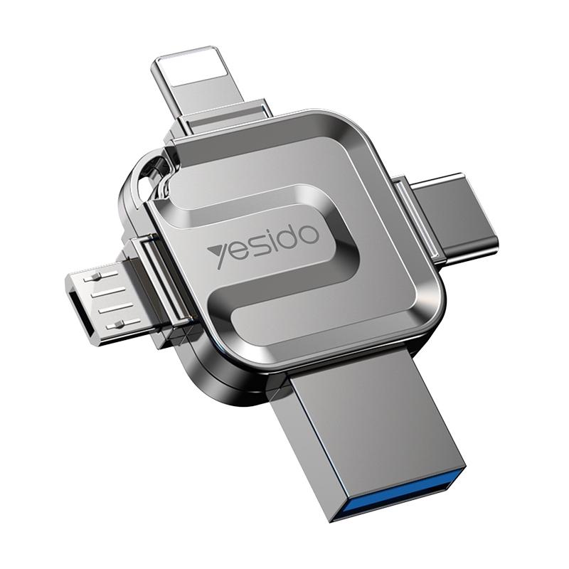 32GB Yesido FL15 USB + 8 Pin + Mirco USB + Type-C 4 in 1 USB Flash Drive with OTG Function 32GB Yesido FL15 USB + 8 Pin + Mirco USB + Type-C 4 in 1 USB Flash Drive with OTG Function