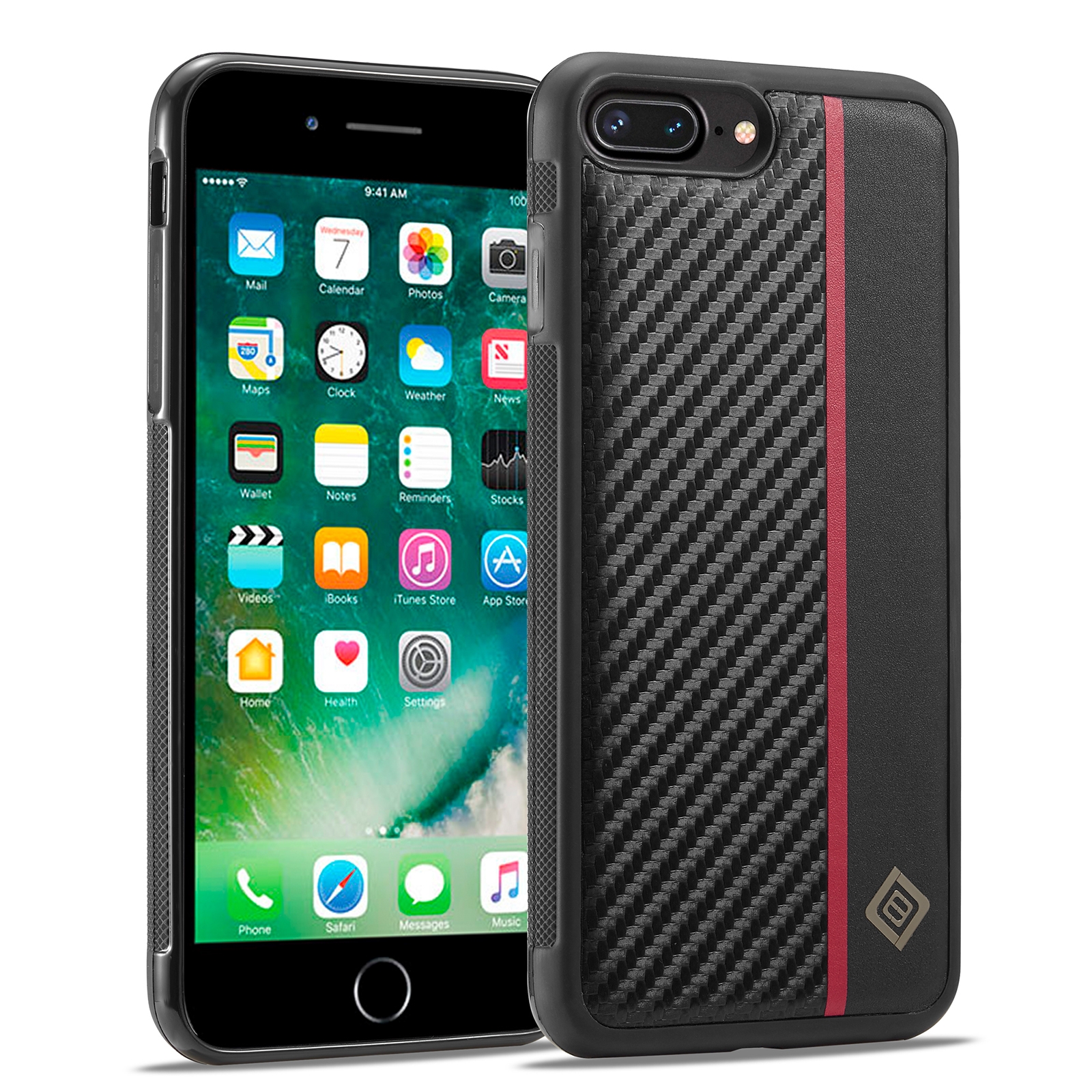 For iPhone 7 / 8 / SE 2020 2022 LC.IMEEKE 3 in 1 Carbon Fiber Texture Shockproof Phone Case(Black) For iPhone 7 / 8 / SE 2020 2022 LC.IMEEKE 3 in 1 Carbon Fiber Texture Shockproof Phone Case(Black)