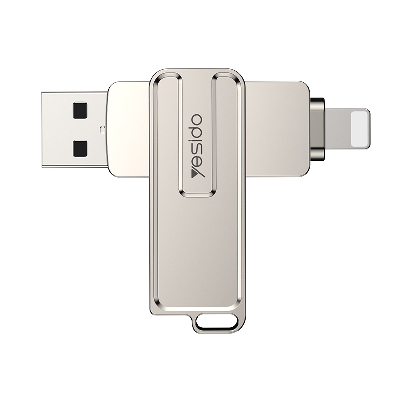 64GB Yesido FL16 USB+8 Pin 2 in 1 USB Flash Drive with OTG Function 64GB Yesido FL16 USB+8 Pin 2 in 1 USB Flash Drive with OTG Function