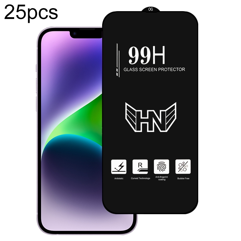 For iPhone 15 25pcs High Aluminum Large Arc Full Screen Tempered Glass Film For iPhone 15 25pcs High Aluminum Large Arc Full Screen Tempered Glass Film