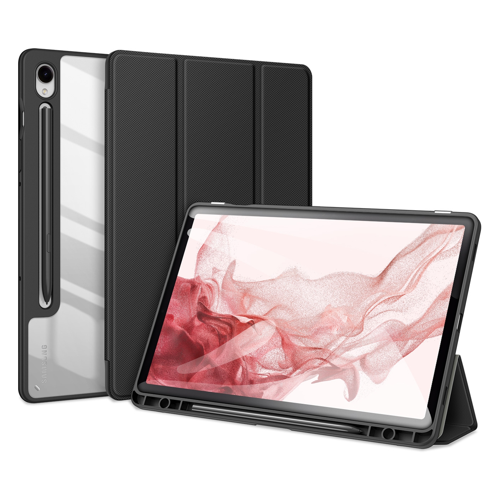 For Samsung Galaxy Tab S9 DUX DUCIS TOBY Series Antiskid Leather Tablet Case with Sleep / Wake-up Function(Black) For Samsung Galaxy Tab S9 DUX DUCIS TOBY Series Antiskid Leather Tablet Case with Sleep / Wake-up Function(Black)
