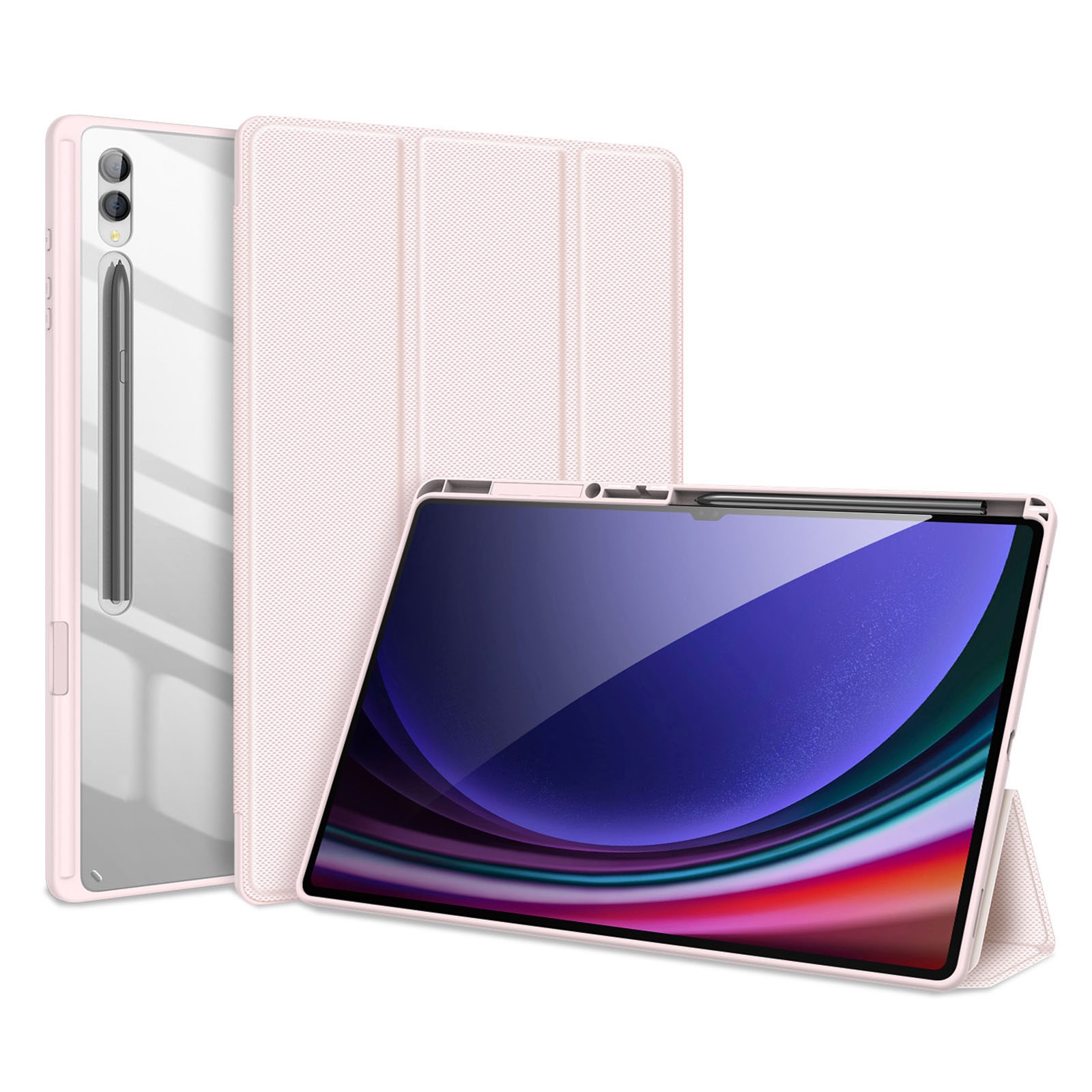 For Samsung Galaxy Tab S10 Ultra DUX DUCIS TOBY Series Antiskid Leather Tablet Case with Sleep / Wake-up Function(Pink) For Samsung Galaxy Tab S10 Ultra DUX DUCIS TOBY Series Antiskid Leather Tablet Case with Sleep / Wake-up Function(Pink)
