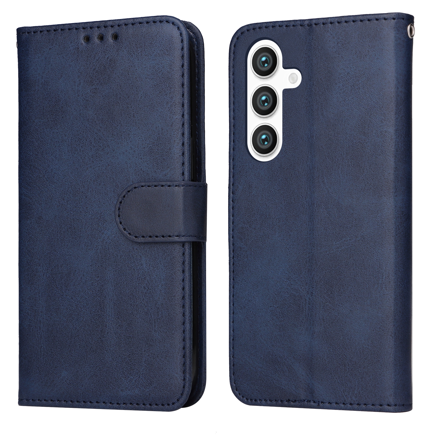 For Samsung Galaxy S24 Classic Calf Texture Flip Leather Phone Case(Blue) For Samsung Galaxy S24 Classic Calf Texture Flip Leather Phone Case(Blue)
