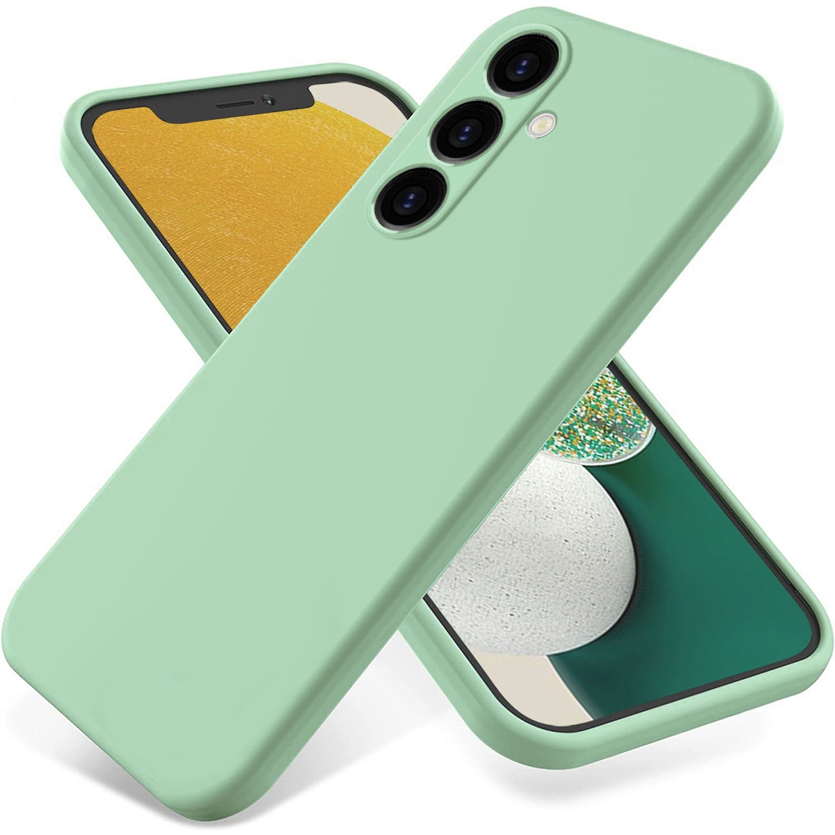 For Samsung Galaxy S23 FE 5G Pure Color Liquid Silicone Shockproof Phone Case(Green) For Samsung Galaxy S23 FE 5G Pure Color Liquid Silicone Shockproof Phone Case(Green)