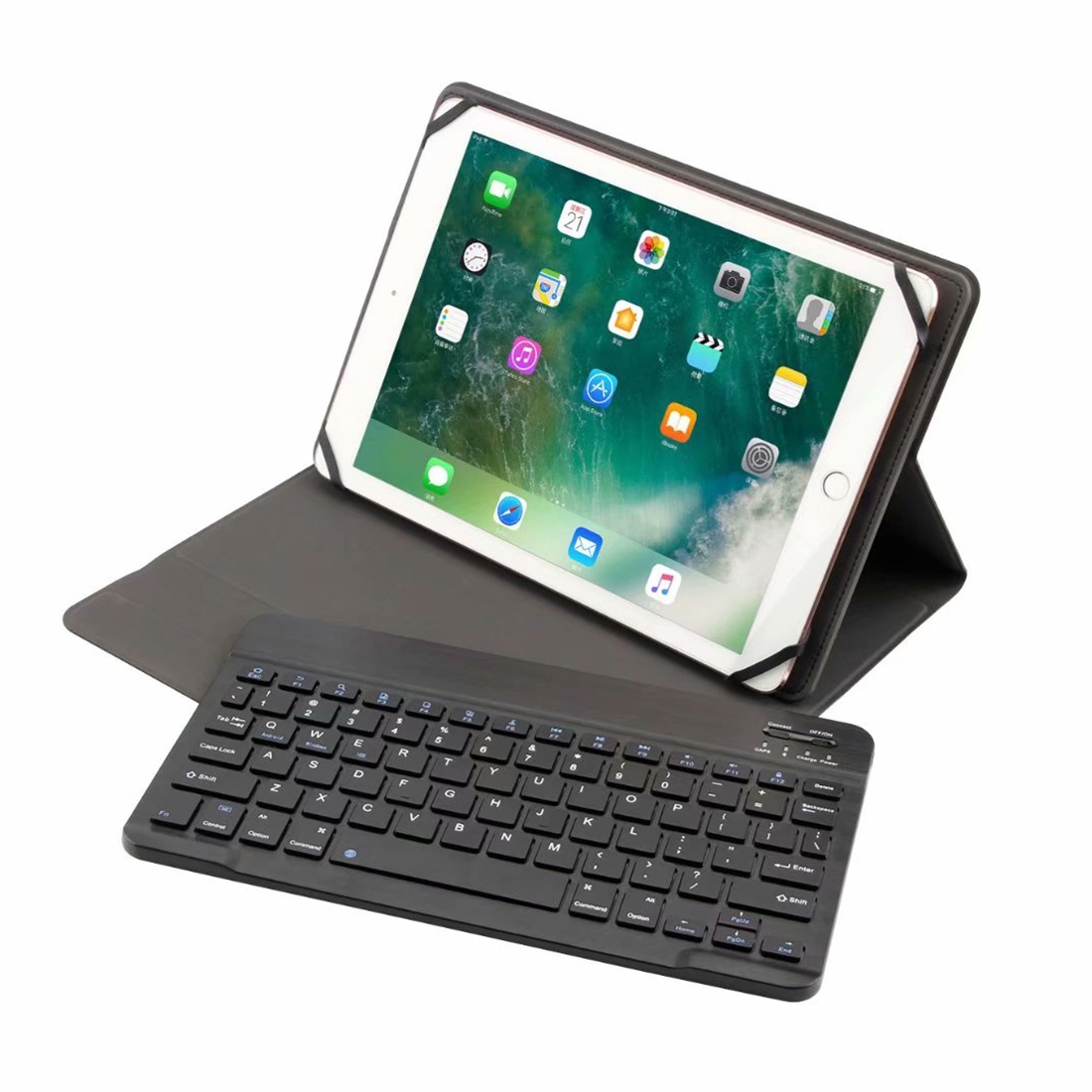 TH10-C For Android & Apple & Windows System 9.7-10 inch Universal Detachable Bluetooth Keyboard Tablet Case with Stand(Black) TH10-C For Android & Apple & Windows System 9.7-10 inch Universal Detachable Bluetooth Keyboard Tablet Case with Stand(Black)