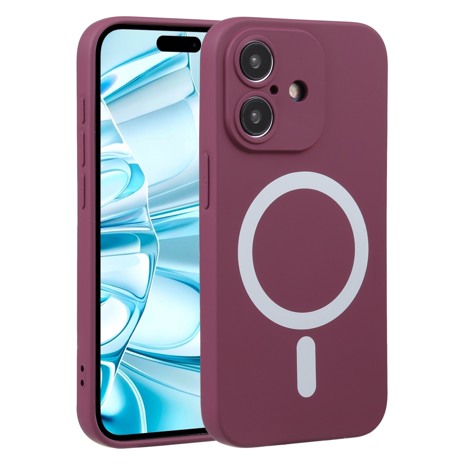 For iPhone 16 Plus Liquid Silicone Magsafe Phone Case(Wine Red) For iPhone 16 Plus Liquid Silicone Magsafe Phone Case(Wine Red)