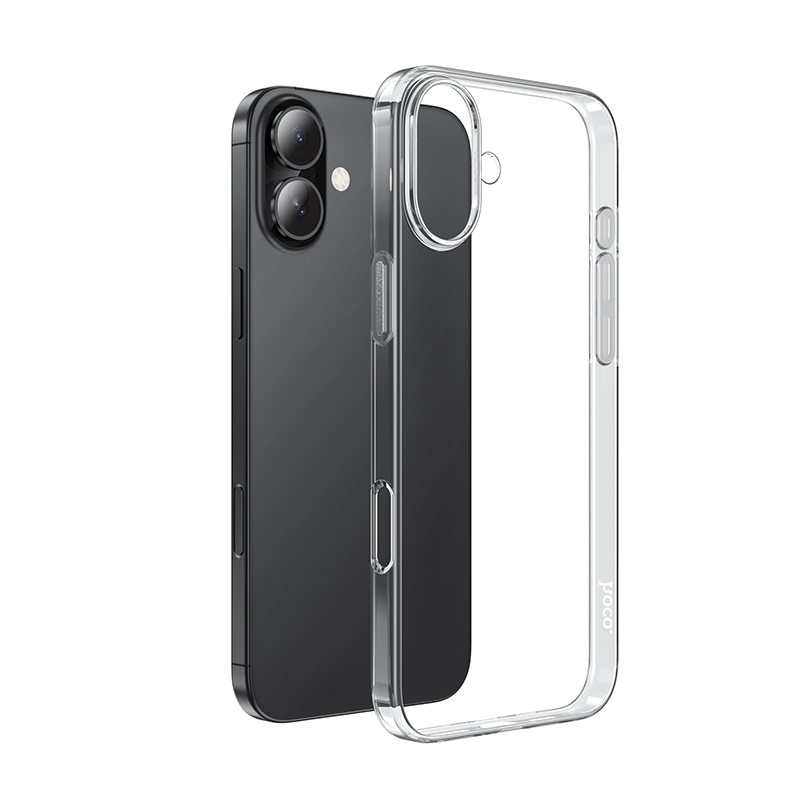 For iPhone 16 hoco Light Series Soft TPU Phone Case(Transparent) For iPhone 16 hoco Light Series Soft TPU Phone Case(Transparent)